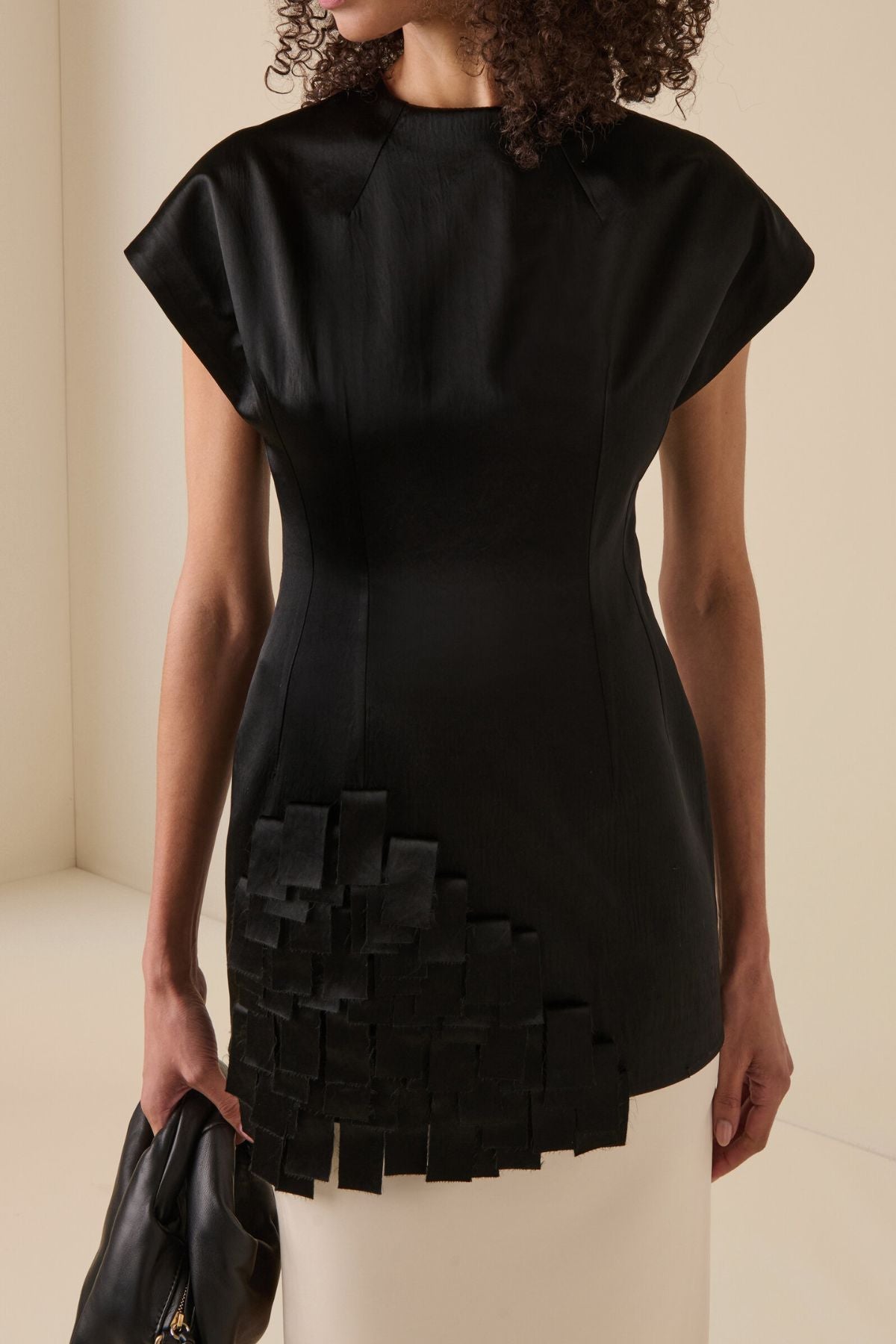 A.W.A.K.E Mode Satin Top Rectangle Detail - Black