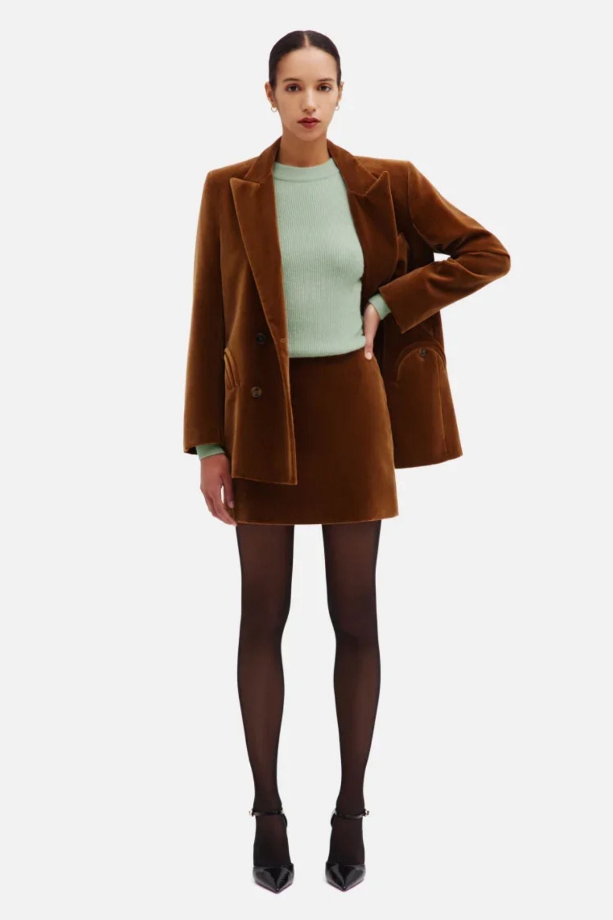 BLAZÉ Milano Jealousy Coci Mini Skirt - Caramel