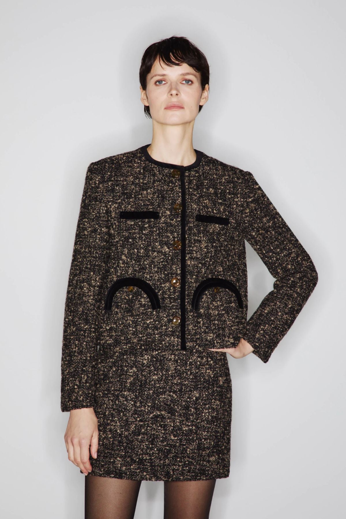 Blazé Milano Katara Shamo Bolero - Brown