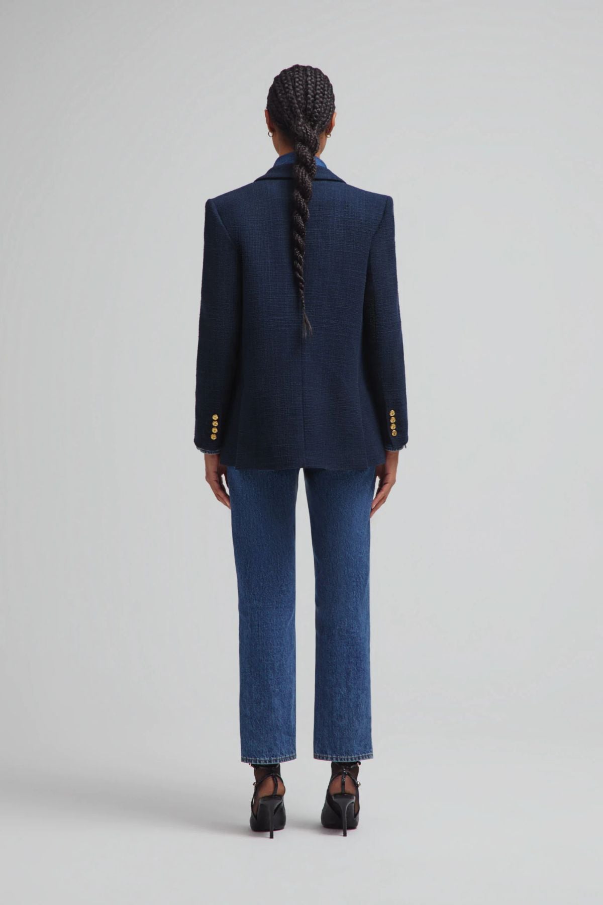 Blazé Milano Missy Everynight Blazer Tweed - Navy