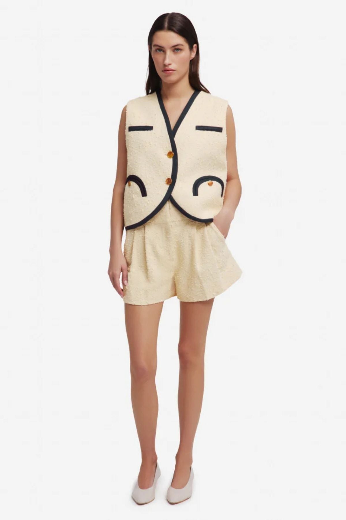 BLAZÉ Milano Orinda Gliss Gilet - Butter