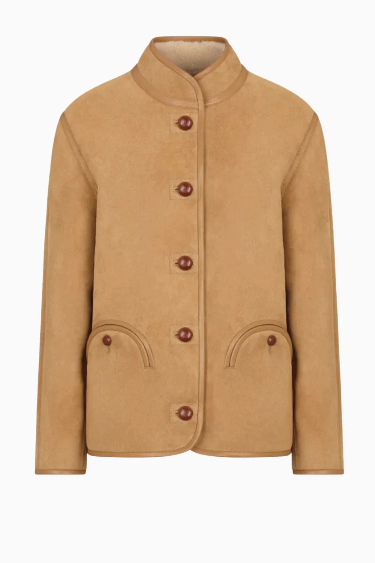 BLAZÉ Milano Tatoosh Curly Jacket - Camel