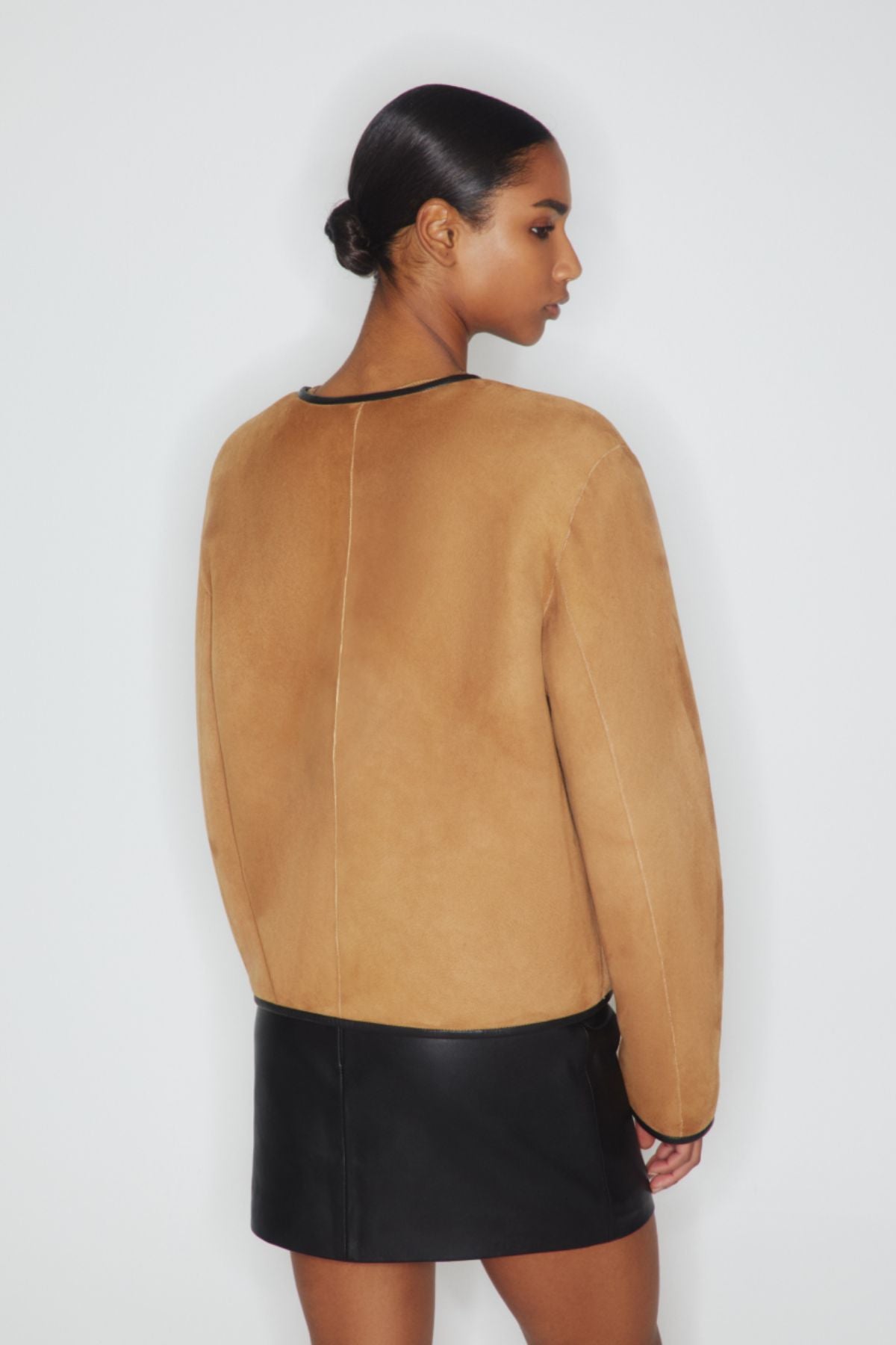 Blazé Milano Reversible Tatoosh Gliss Bolero Jacket - Camel
