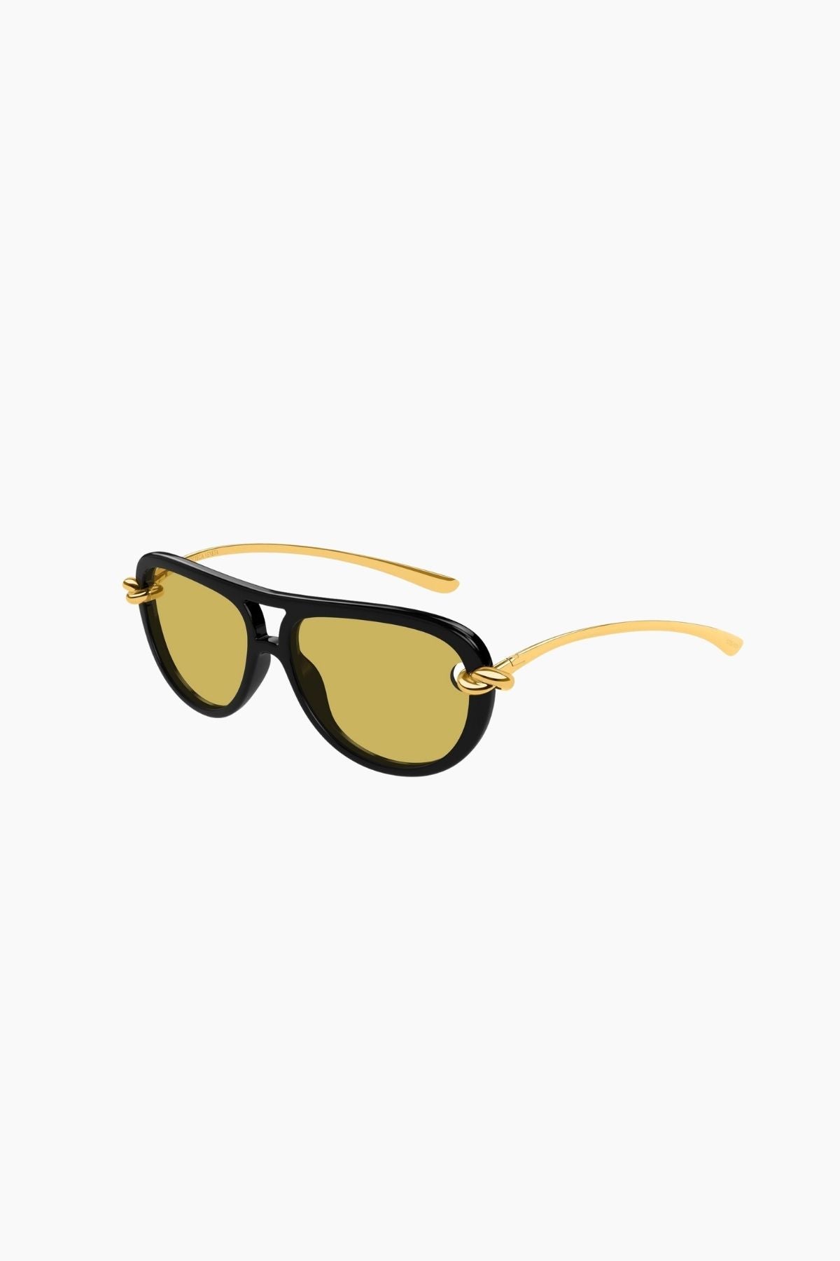 Bottega Veneta Aviator Sunglasses - Black/ Yellow