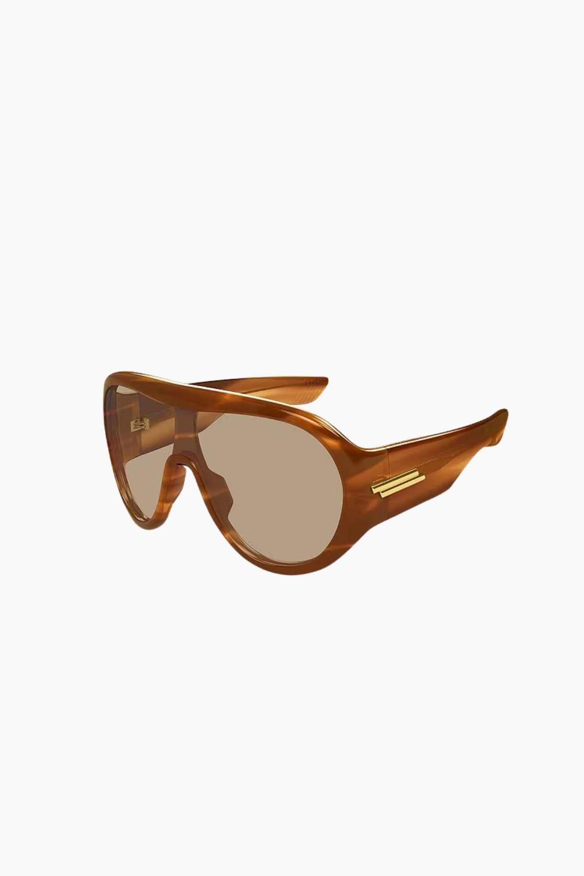 Bottega Veneta Shield Sunglasses - Havana
