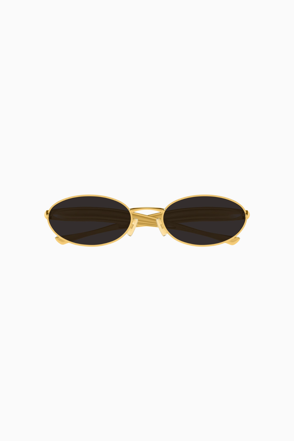 Bottega Veneta Oval Metal Sunglasses Gold Frame Dark Lenses BOTTEGA VENETA EYEWEAR Sardine Oval-Frame Gunmetal-Tone  main image 3