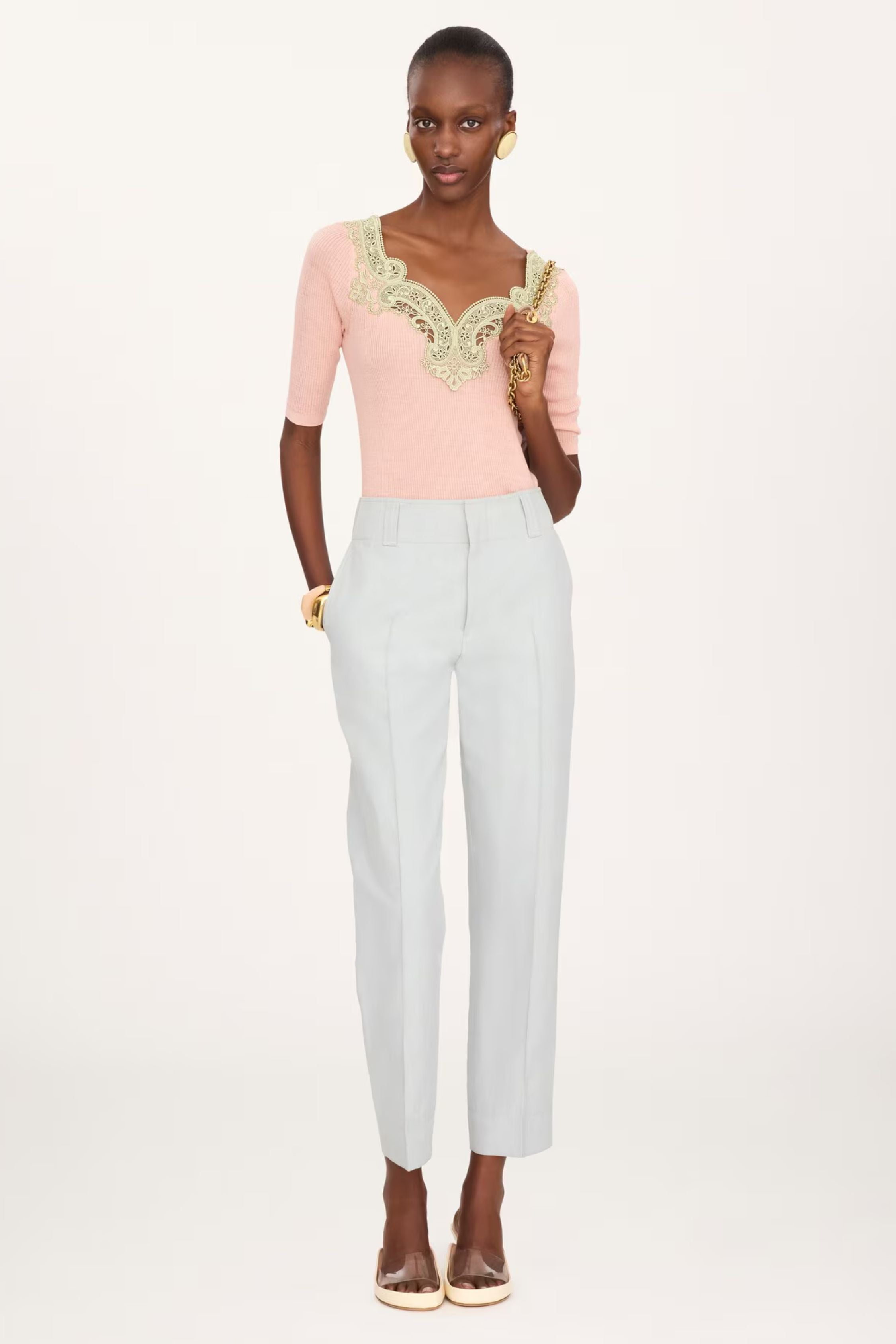 Chloé Cigarette Trousers - Storm Grey
