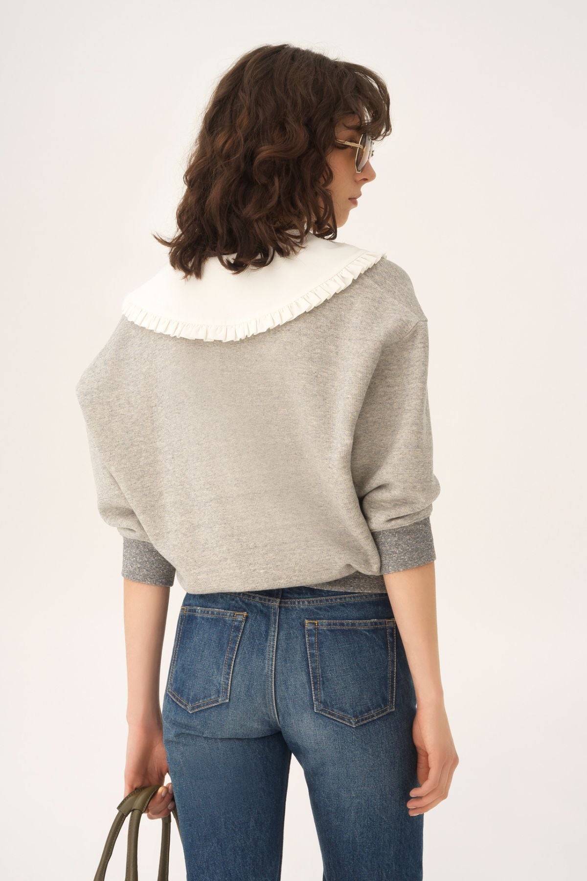 Chloé Collared Sweatshirt - Vapor Grey