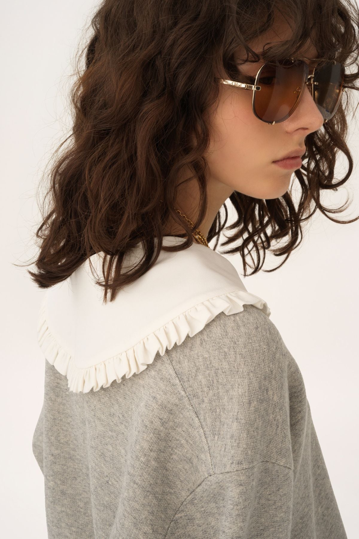 Chloé Collared Sweatshirt - Vapor Grey