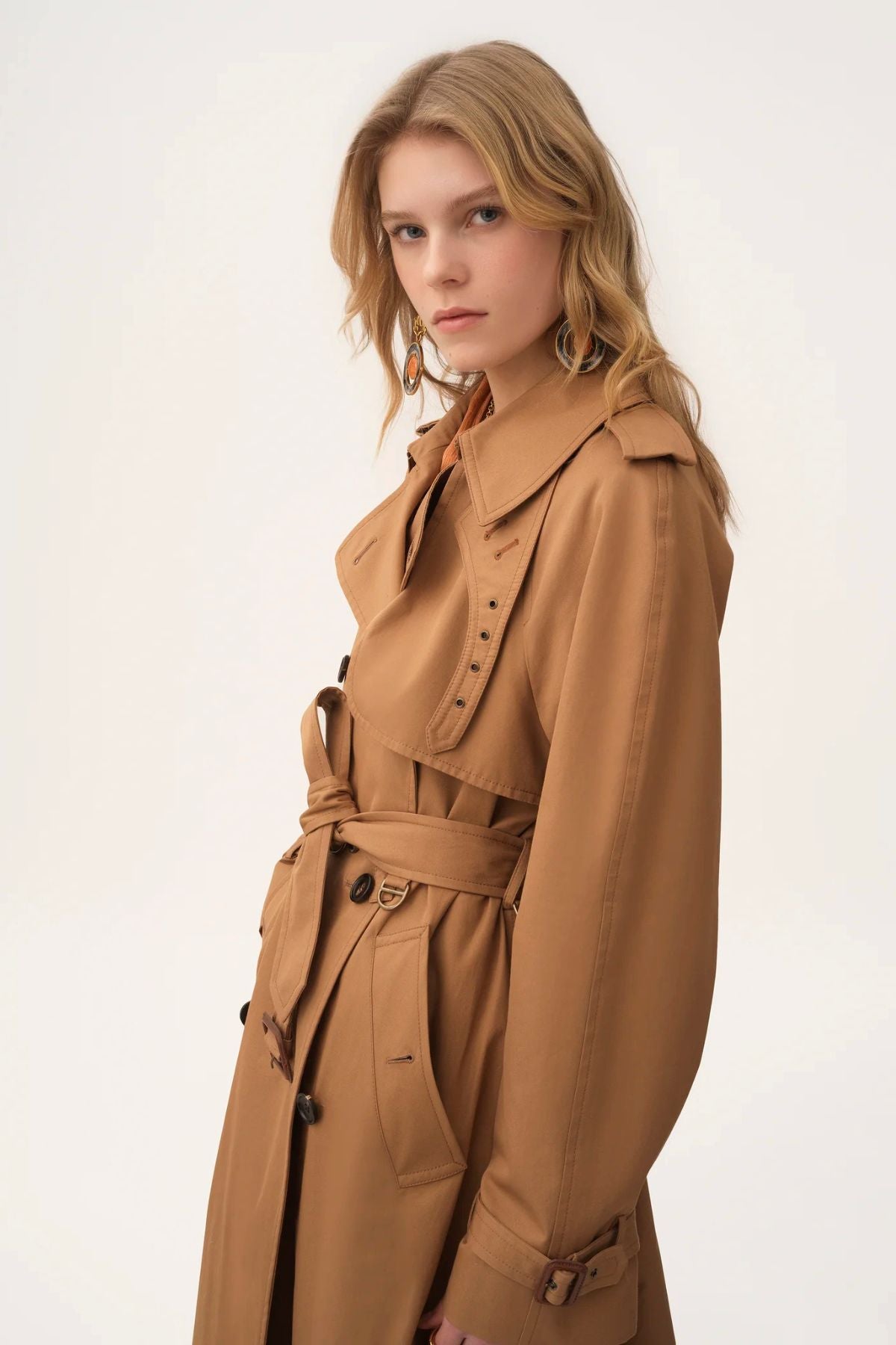 Chloé Cotton Gabardine Trench Coat - Golden Brown