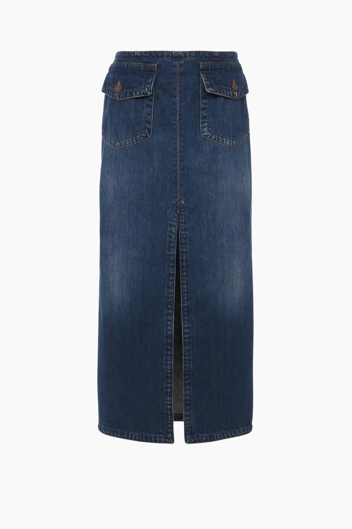 Chloé Front-Slit Midi Skirt - Night Blue Denim – GRACE Melbourne