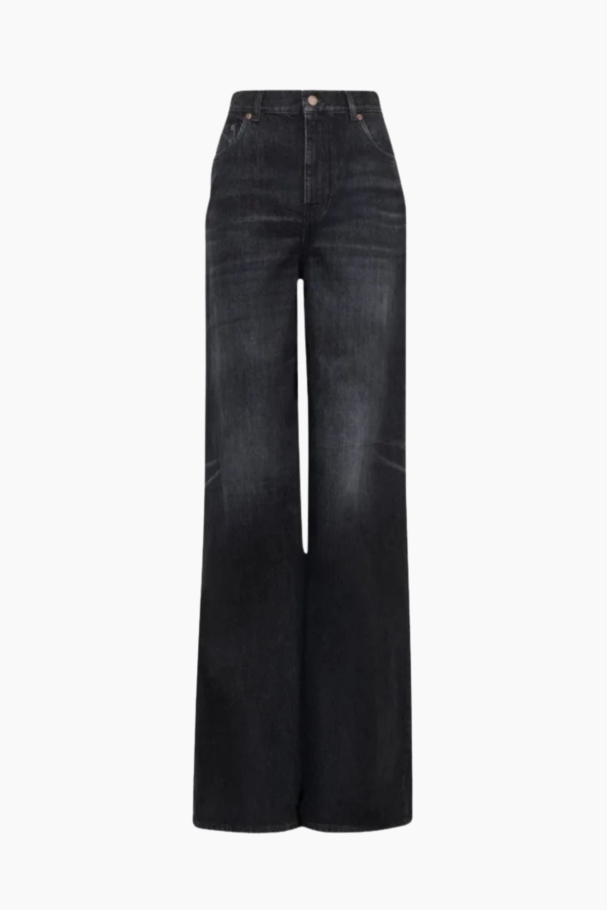 Chloé High Rise Wide Leg Jeans - Onyx Black