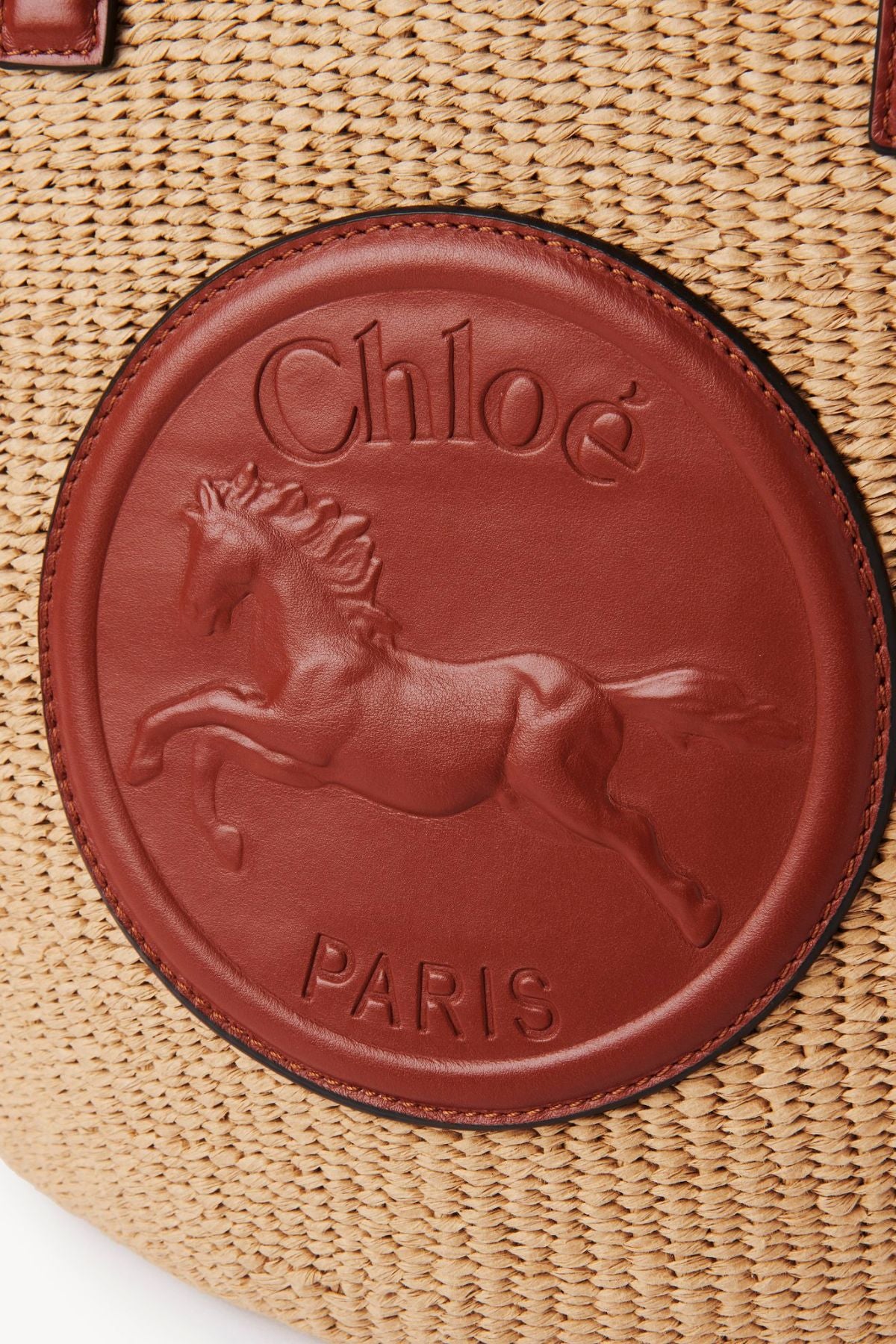 Chloé Horse Medal Basket Bag - Sepia Brown