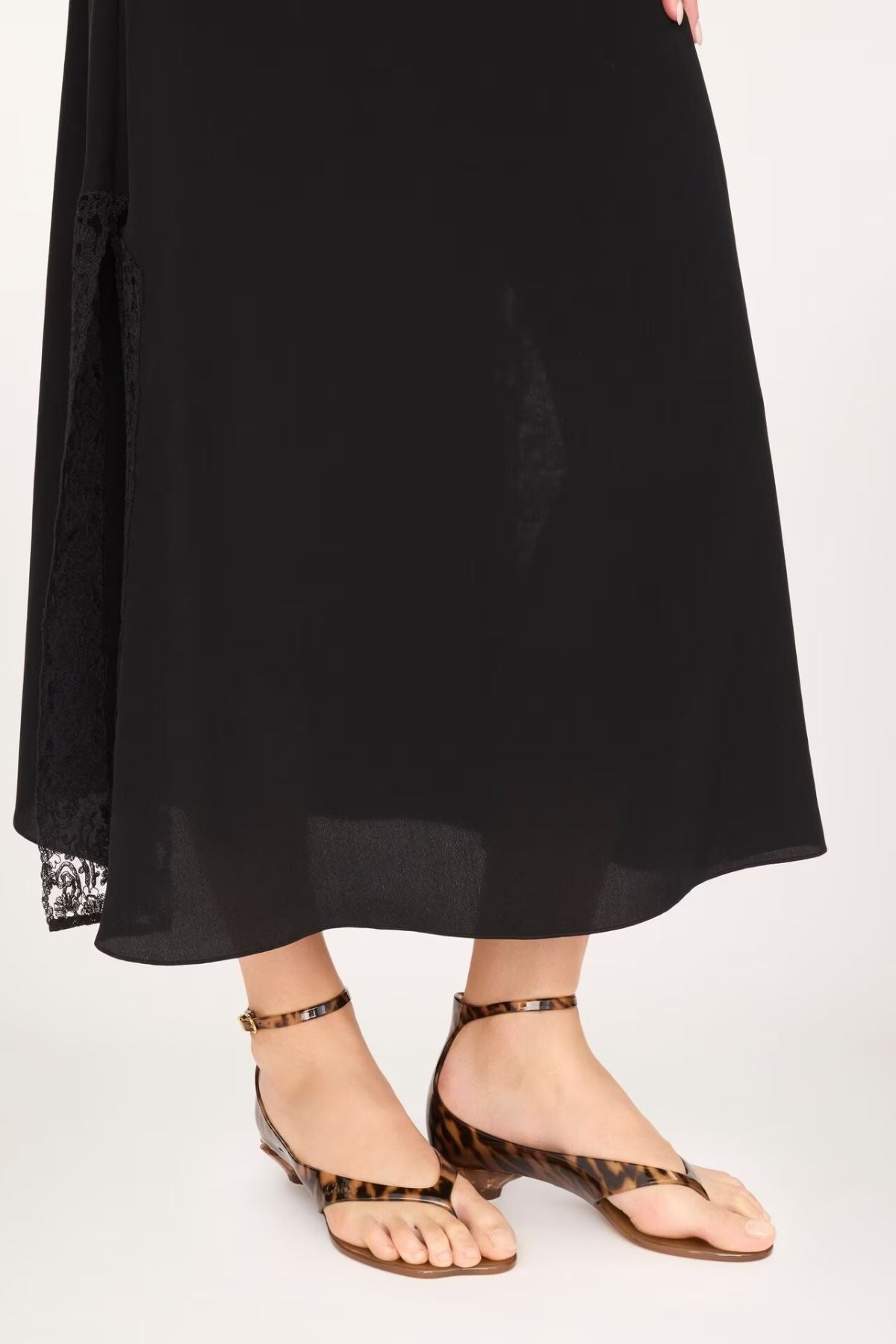 Chloé Jelly Leopard Sandal - Black Brown