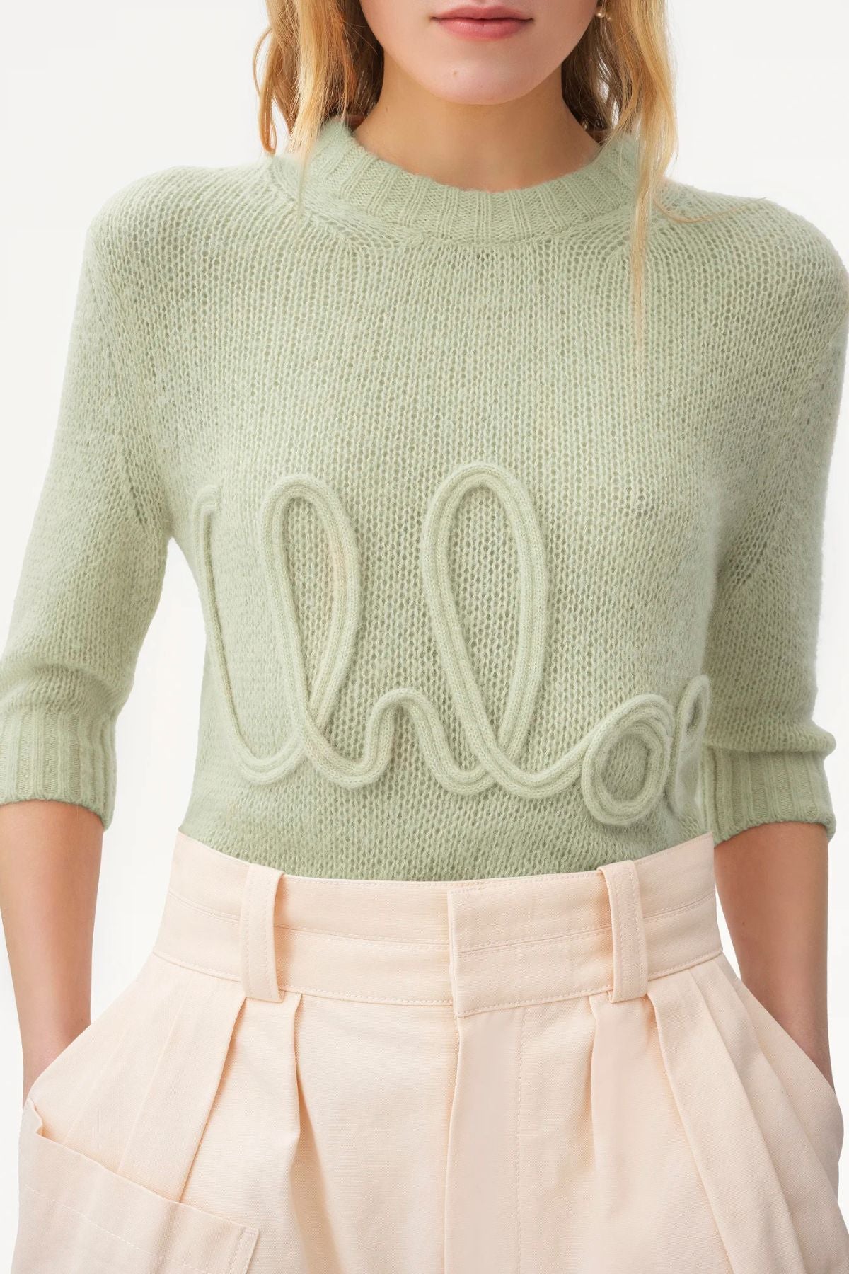 Chloé Logo Knit - Gleam Green