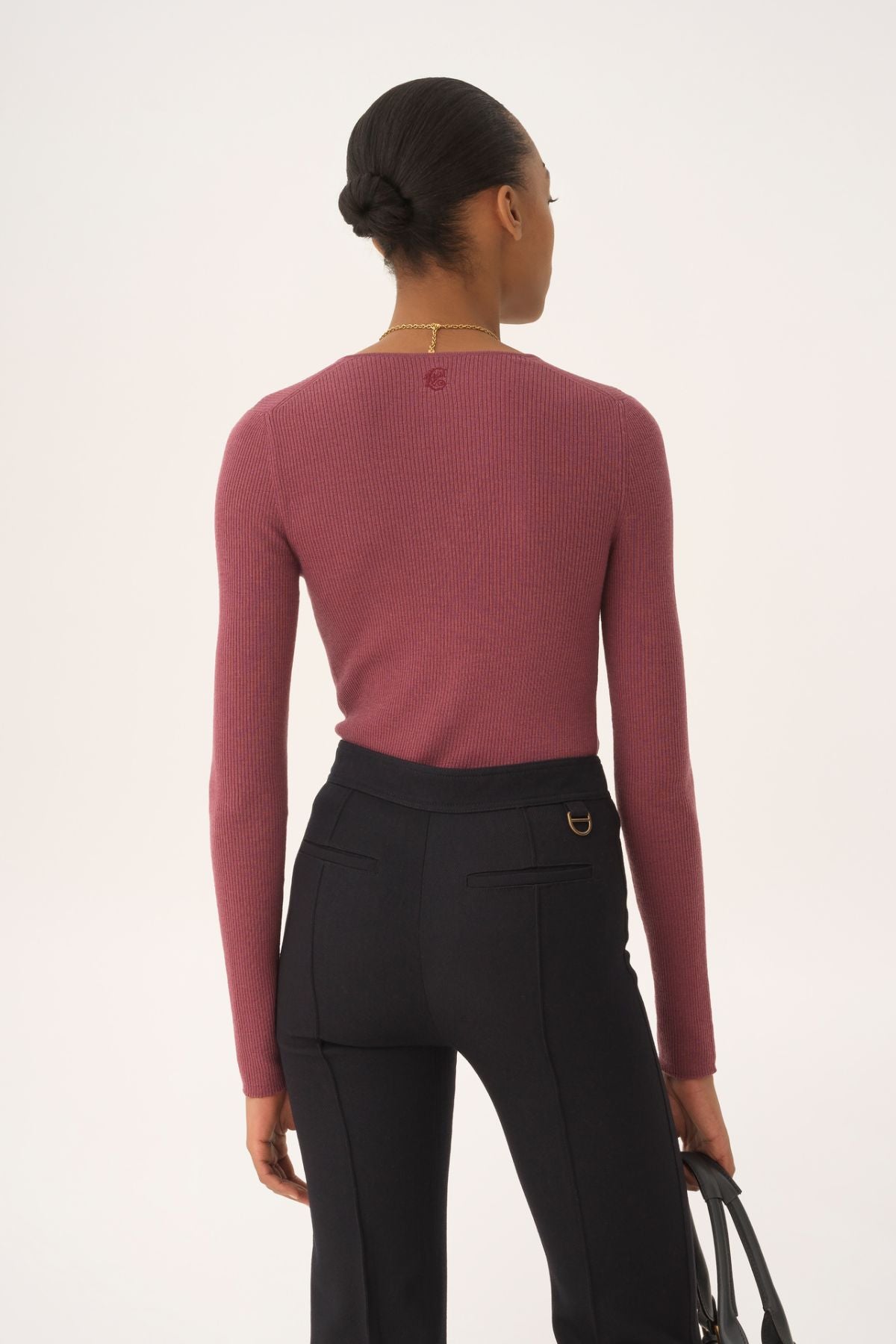 Chloé LS Henley Shirt - Rusty Pink