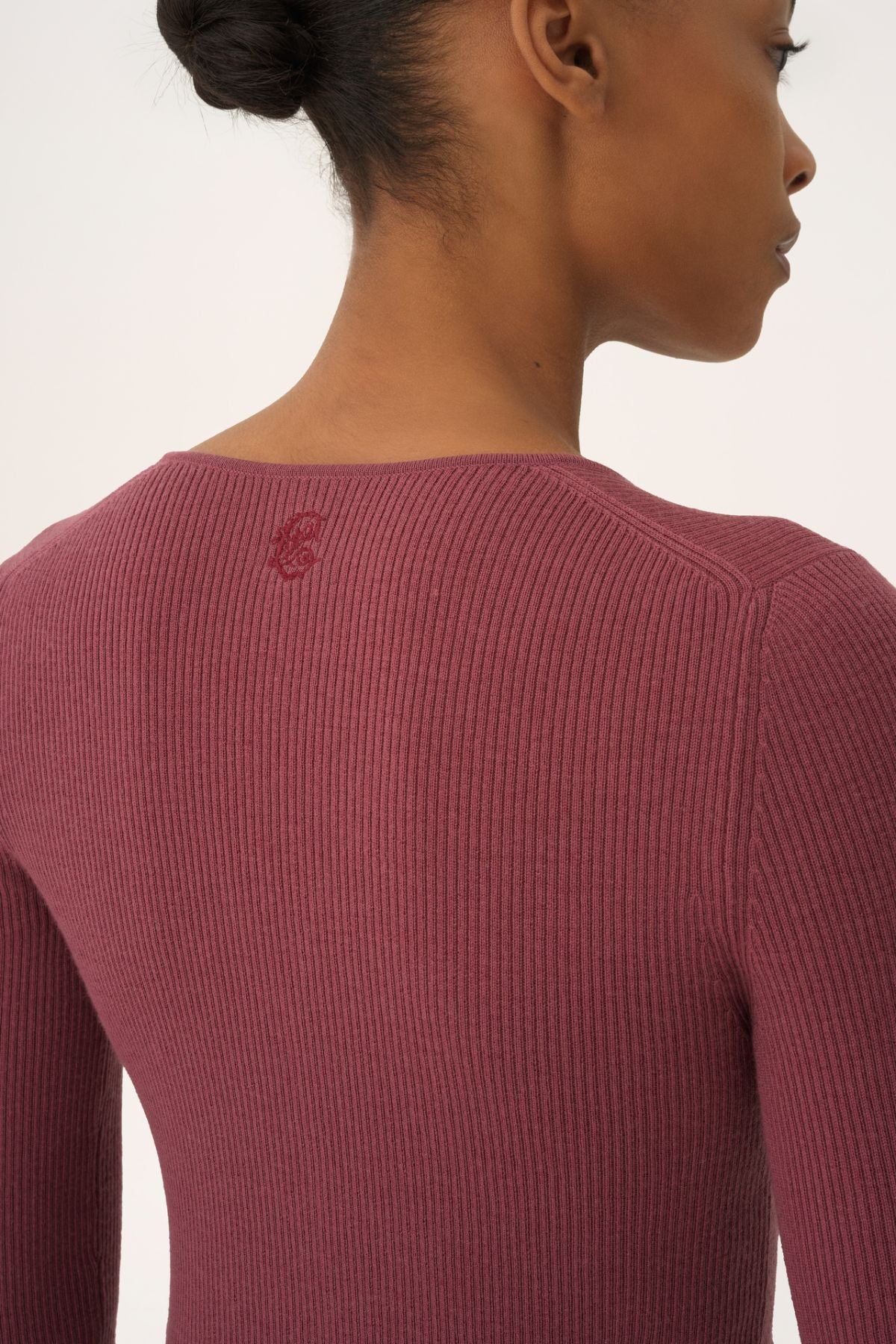 Chloé LS Henley Shirt - Rusty Pink