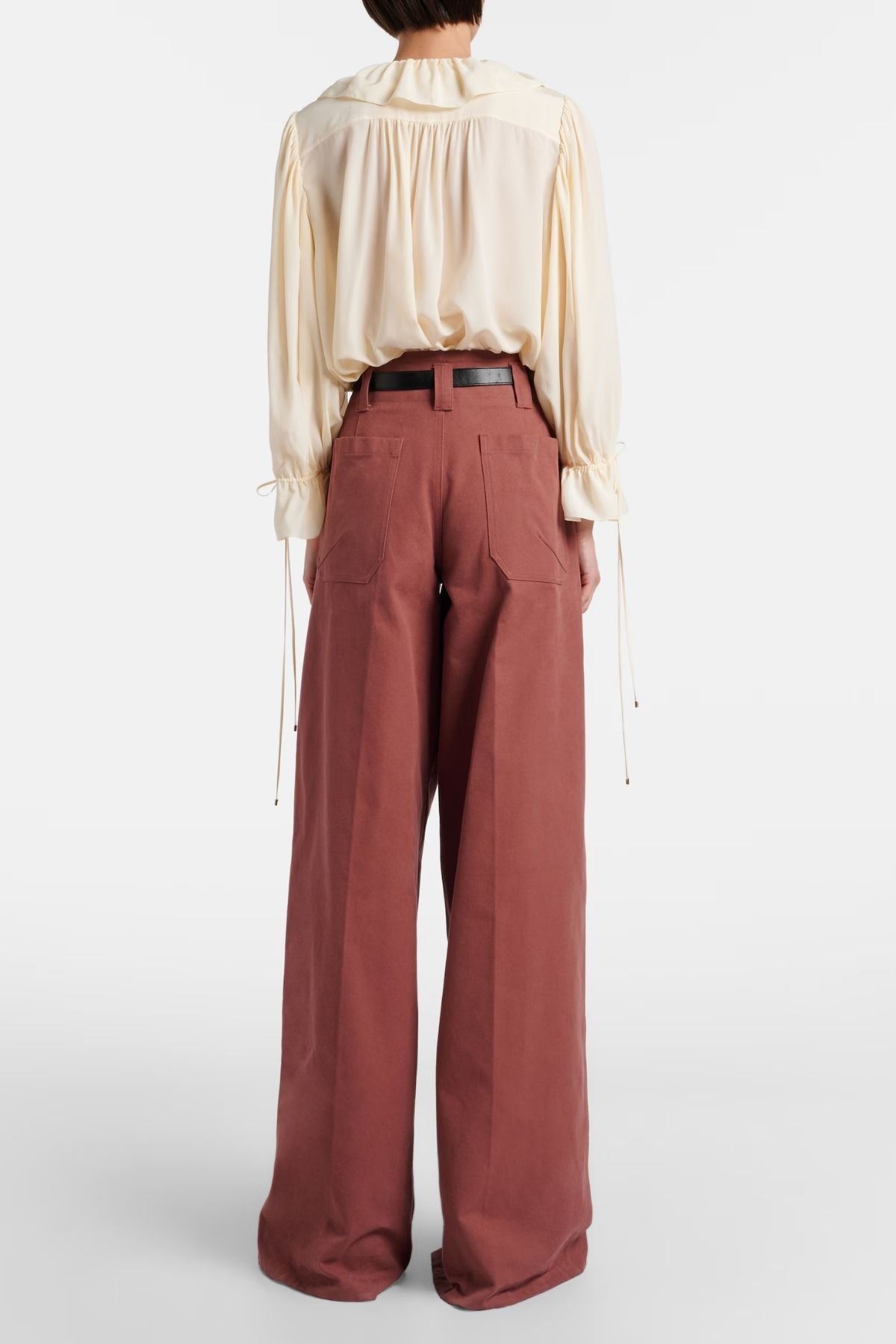 Chloé Organic Cotton Canvas Pant - Tawny Red