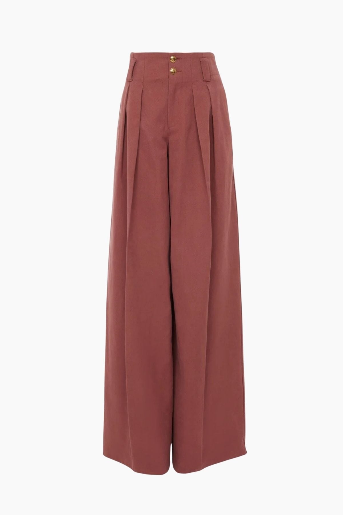 Chloé Organic Cotton Canvas Pant - Tawny Red