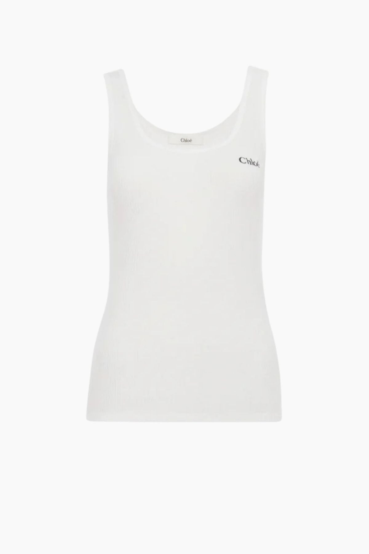 Chloé Rib Tank Top - White