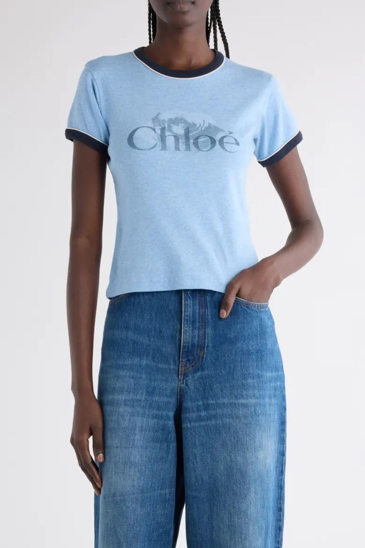 Chloé Ringer Tee - Ceylan Blue