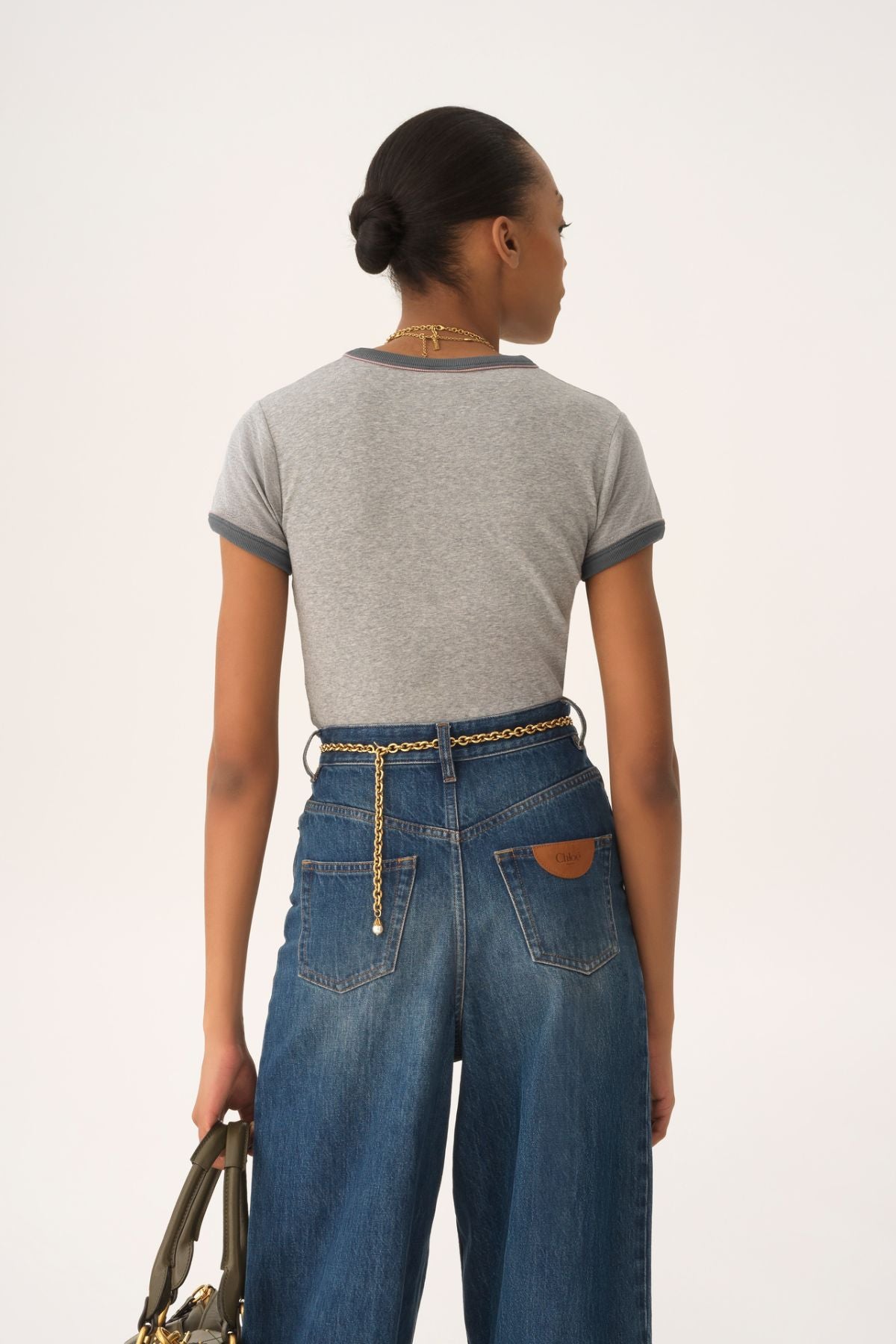 Chloé Ringer Tee - Neutral Grey