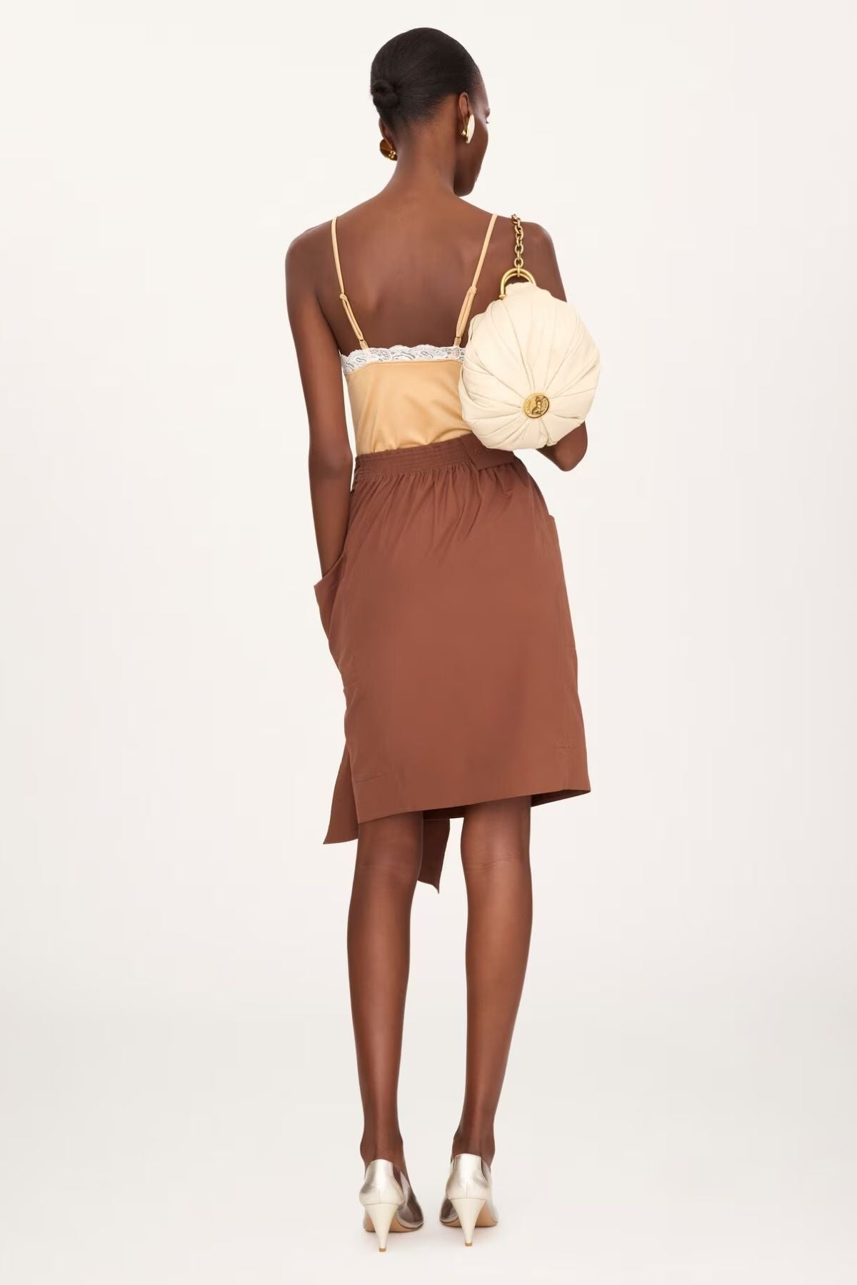 Chloé Skirt with Tie - Plain Brown
