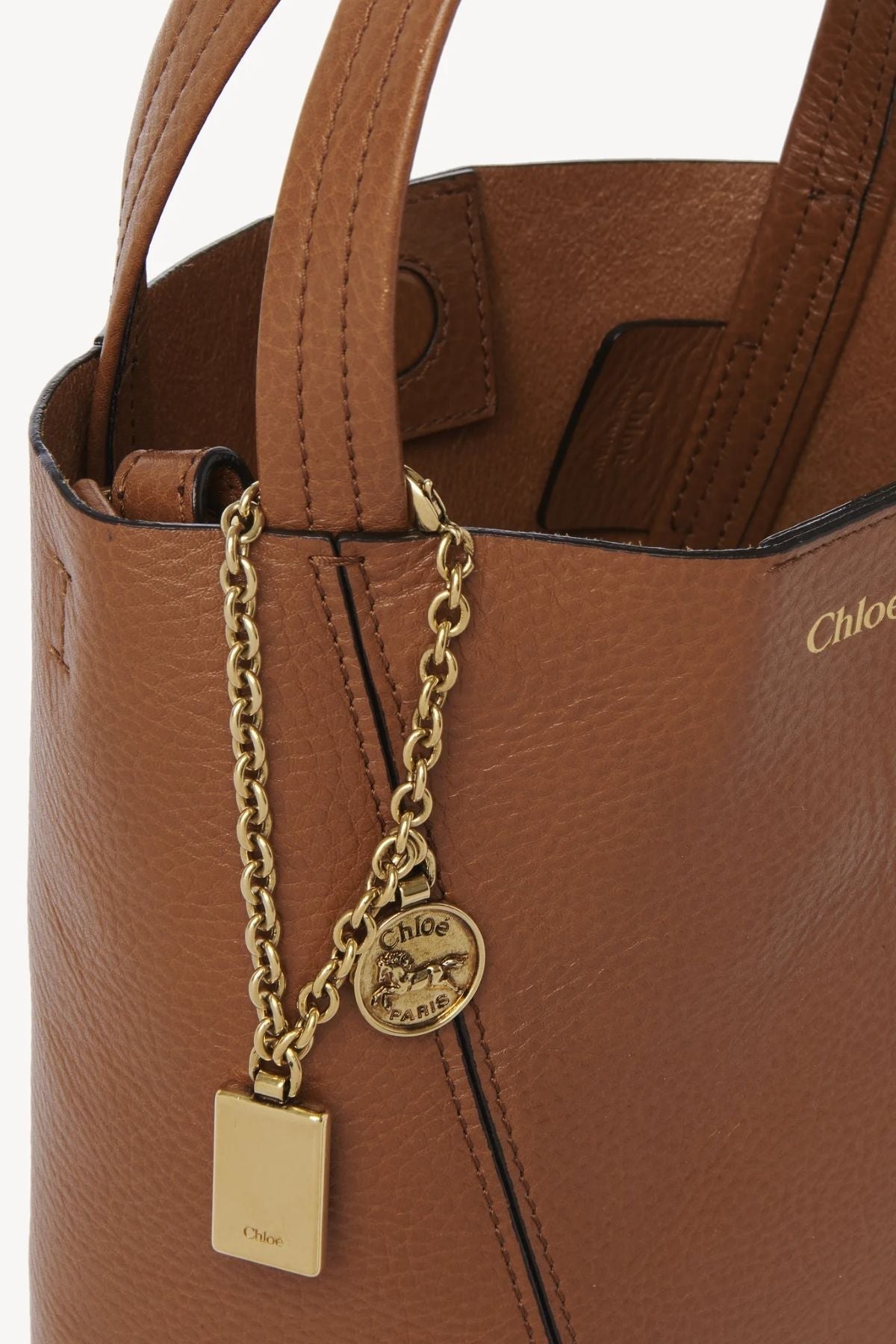 Chloé Small Spin Tote Bag - Clay Brown