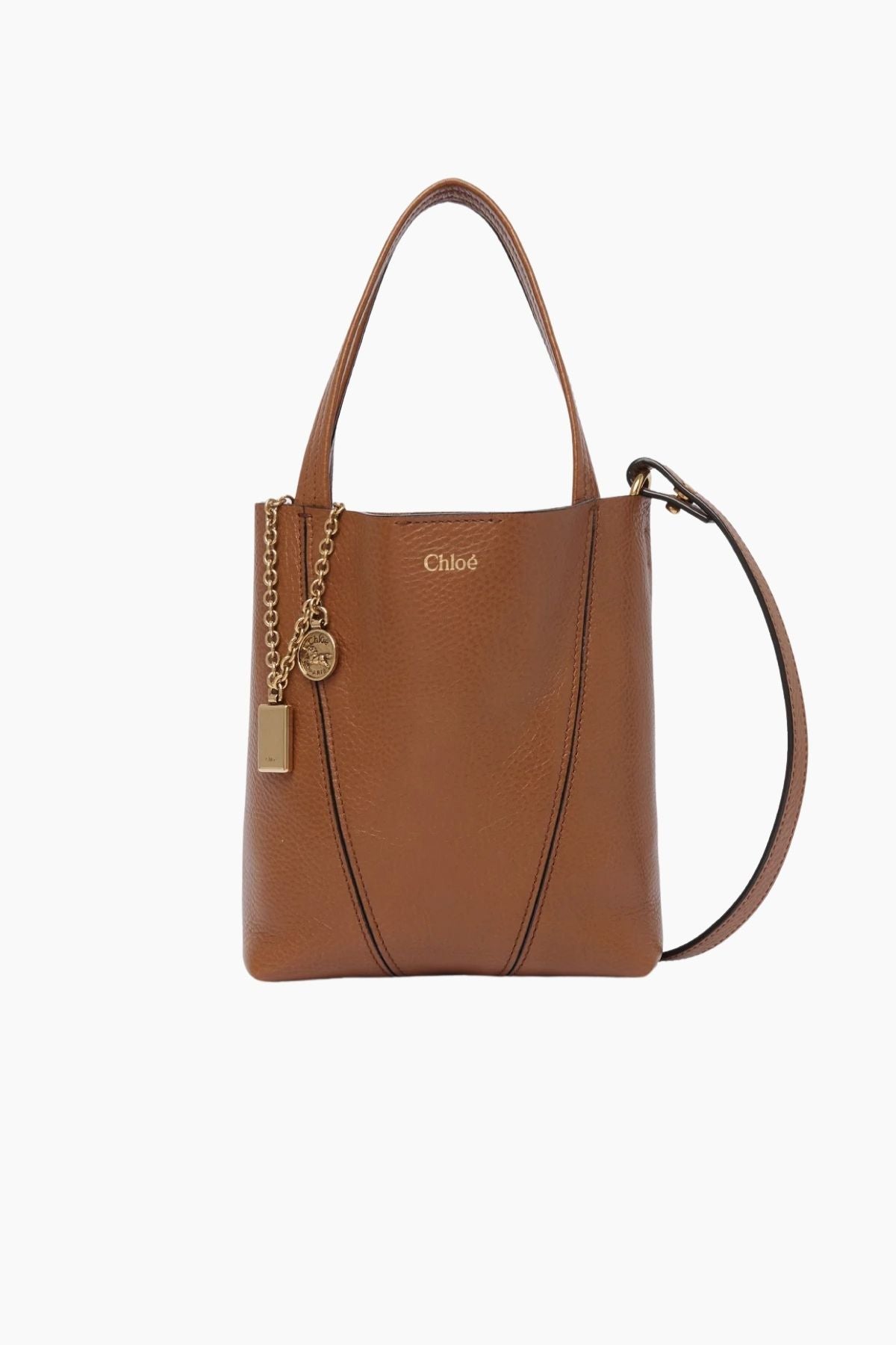 Chloé Small Spin Tote Bag - Clay Brown