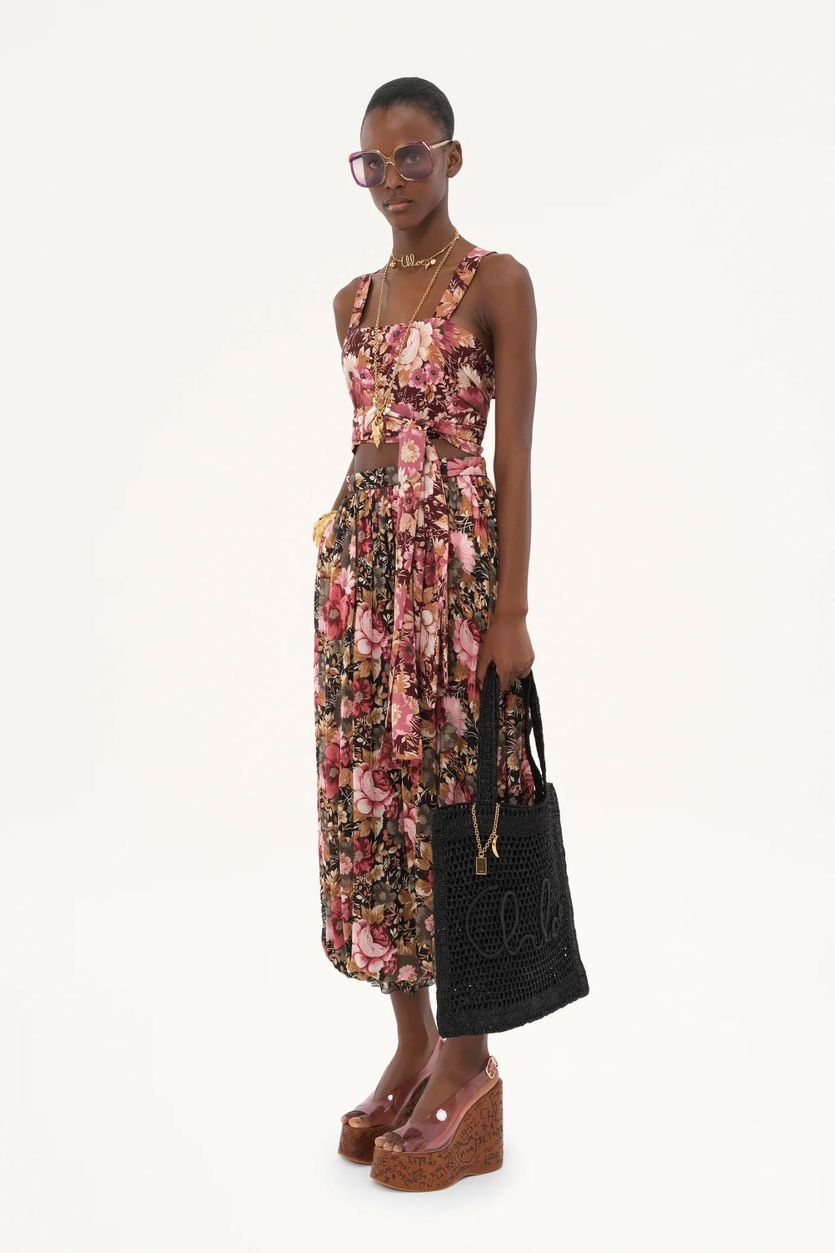 Chloé Summer Banana Charms Tote - Black