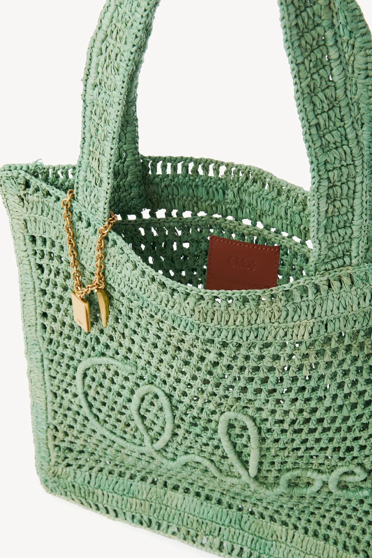 Chloé Summer Banana Charms Tote - Tea Leaf Green