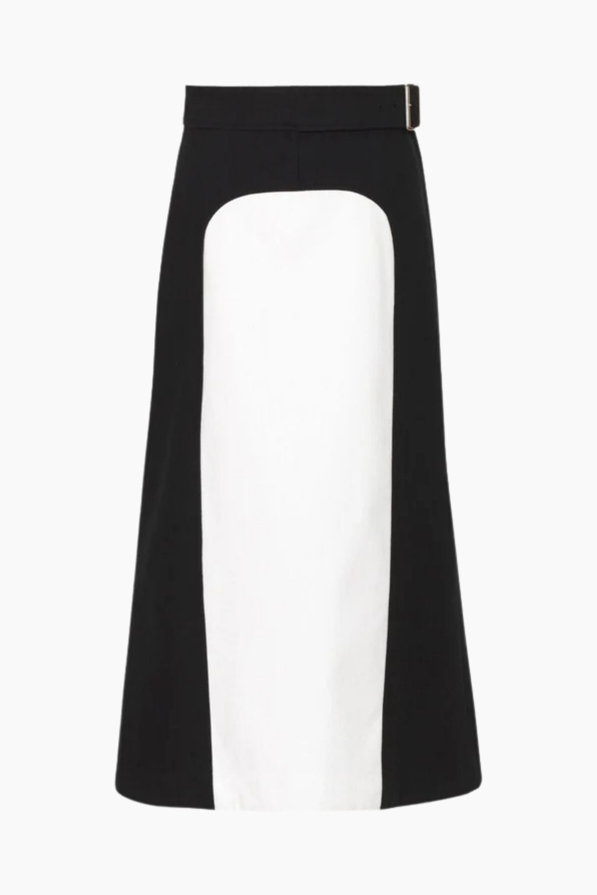Chloé Two Tone Midi Skirt - Black/ White