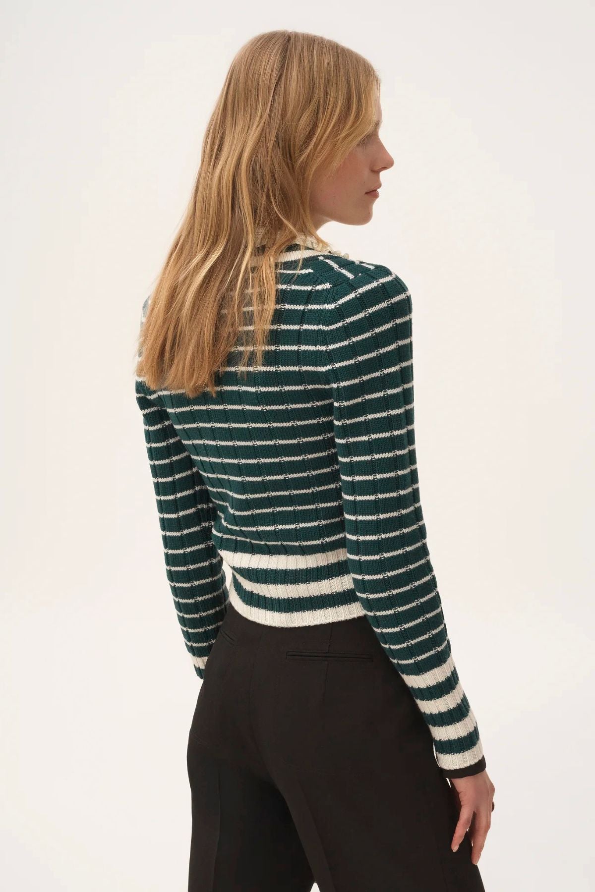Chloé V-Neck Sweater - Green White