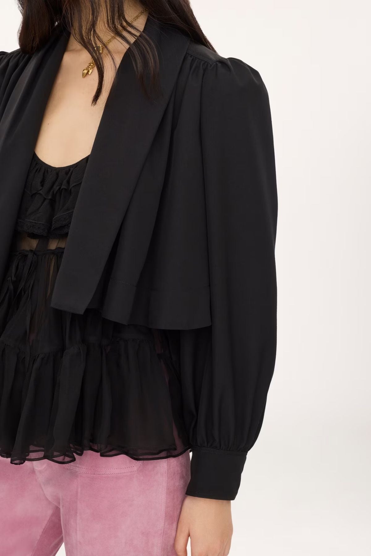 Chloé Washed Faille Jacket - Black