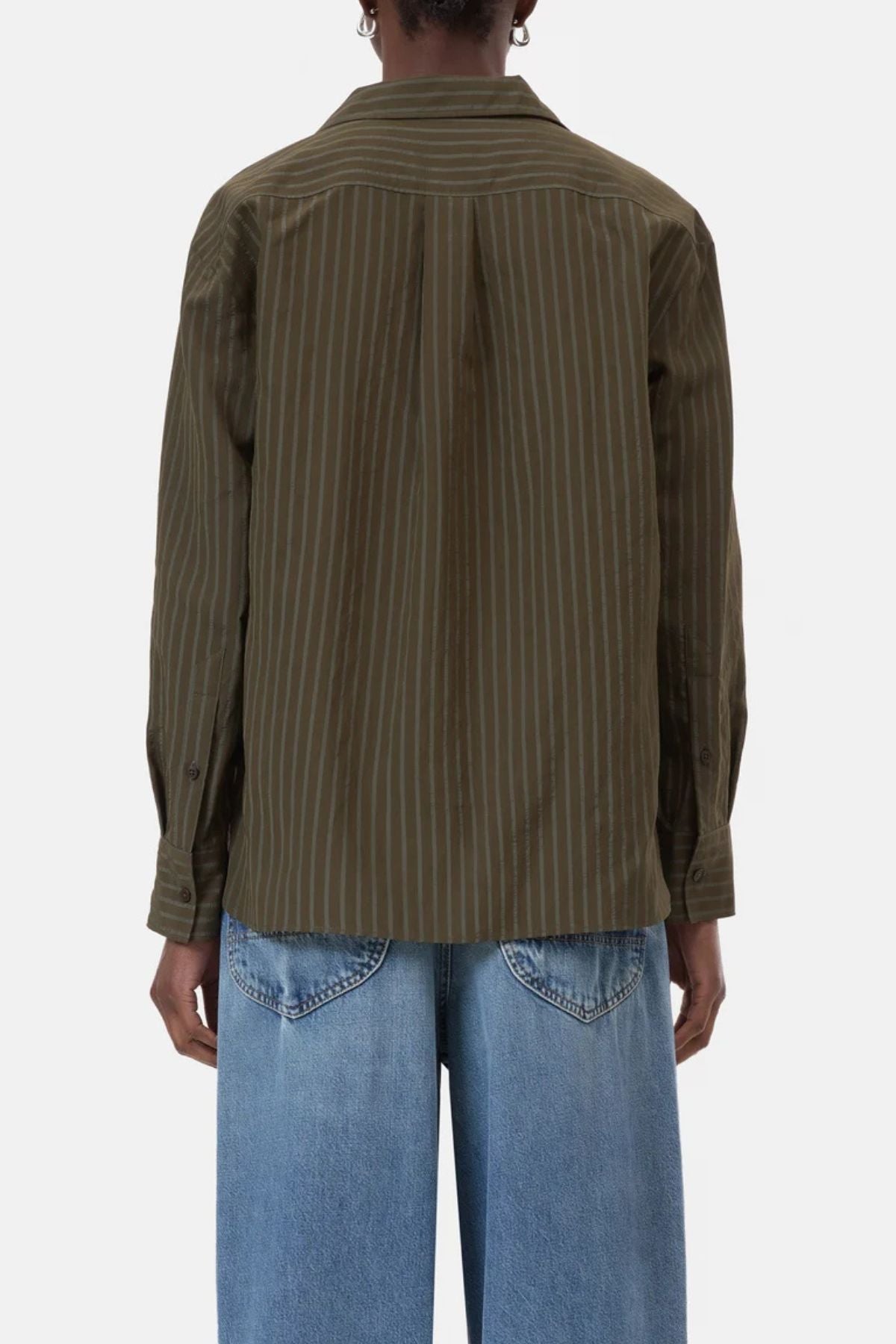 CLOSED Asym Evening Shirt - Marsh Green