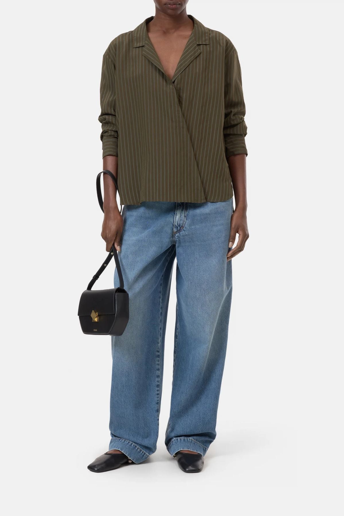 CLOSED Asym Evening Shirt - Marsh Green