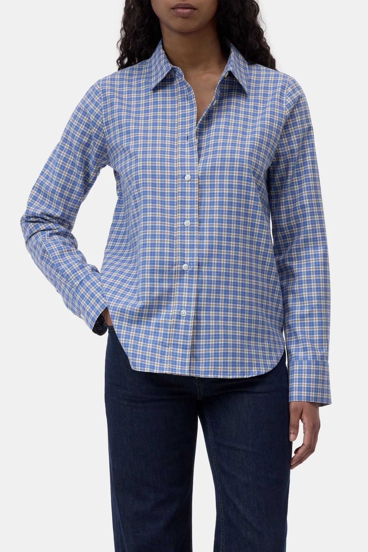 CLOSED Basic Check Shirt - Storm Blue