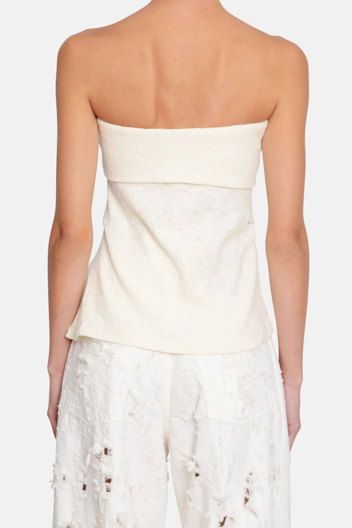 Closed Boucle Jersey Bandeau Top - Dune Beige
