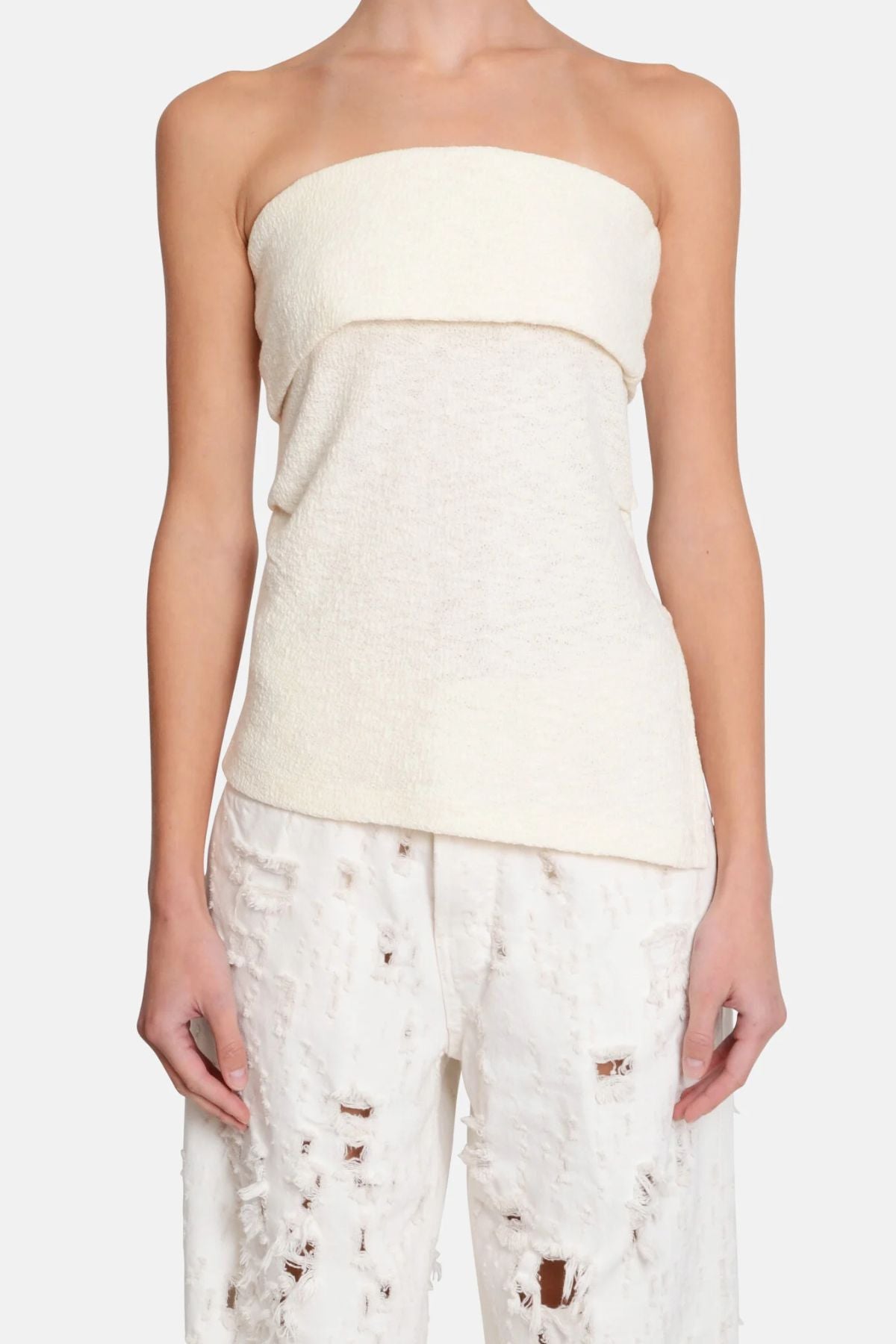 Closed Boucle Jersey Bandeau Top - Dune Beige