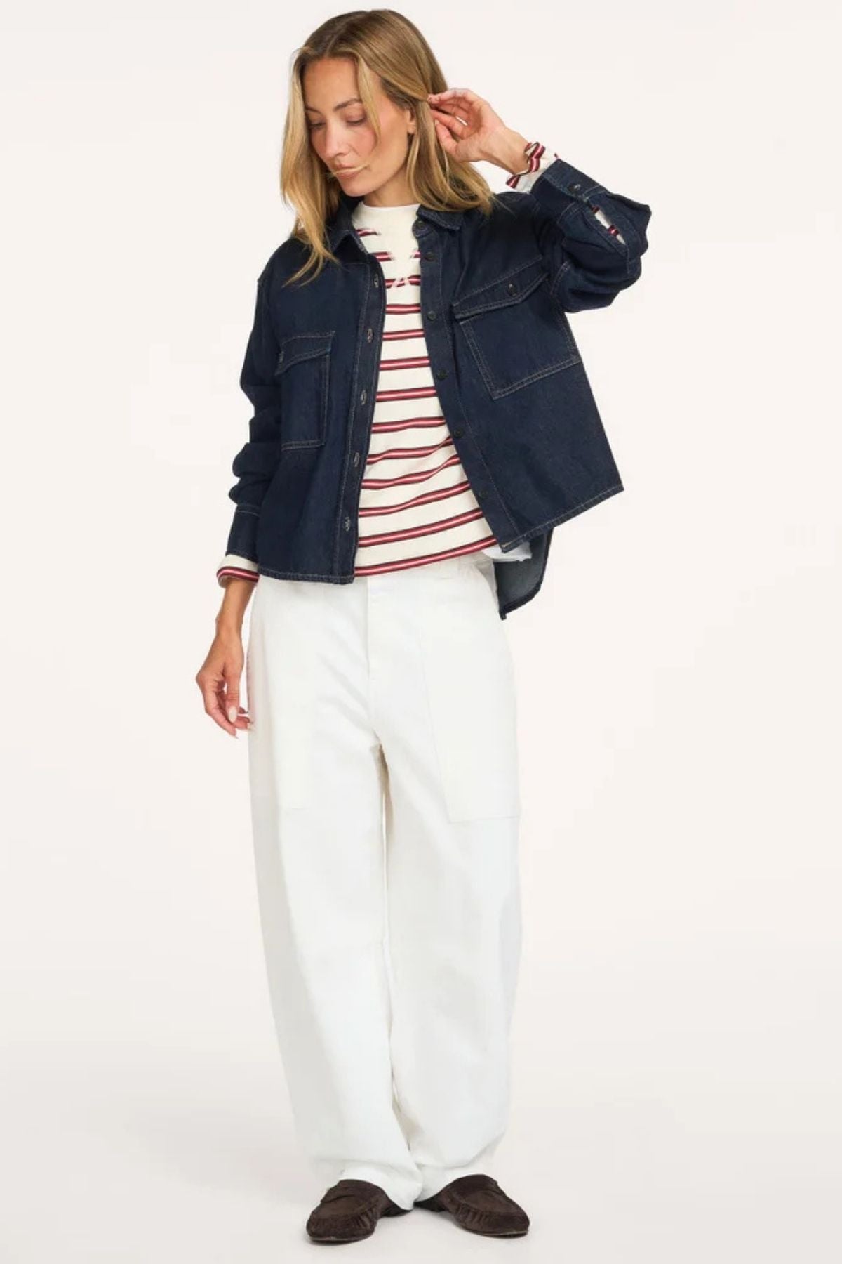 CLOSED Boxy Denim Shirt - Dark Blue