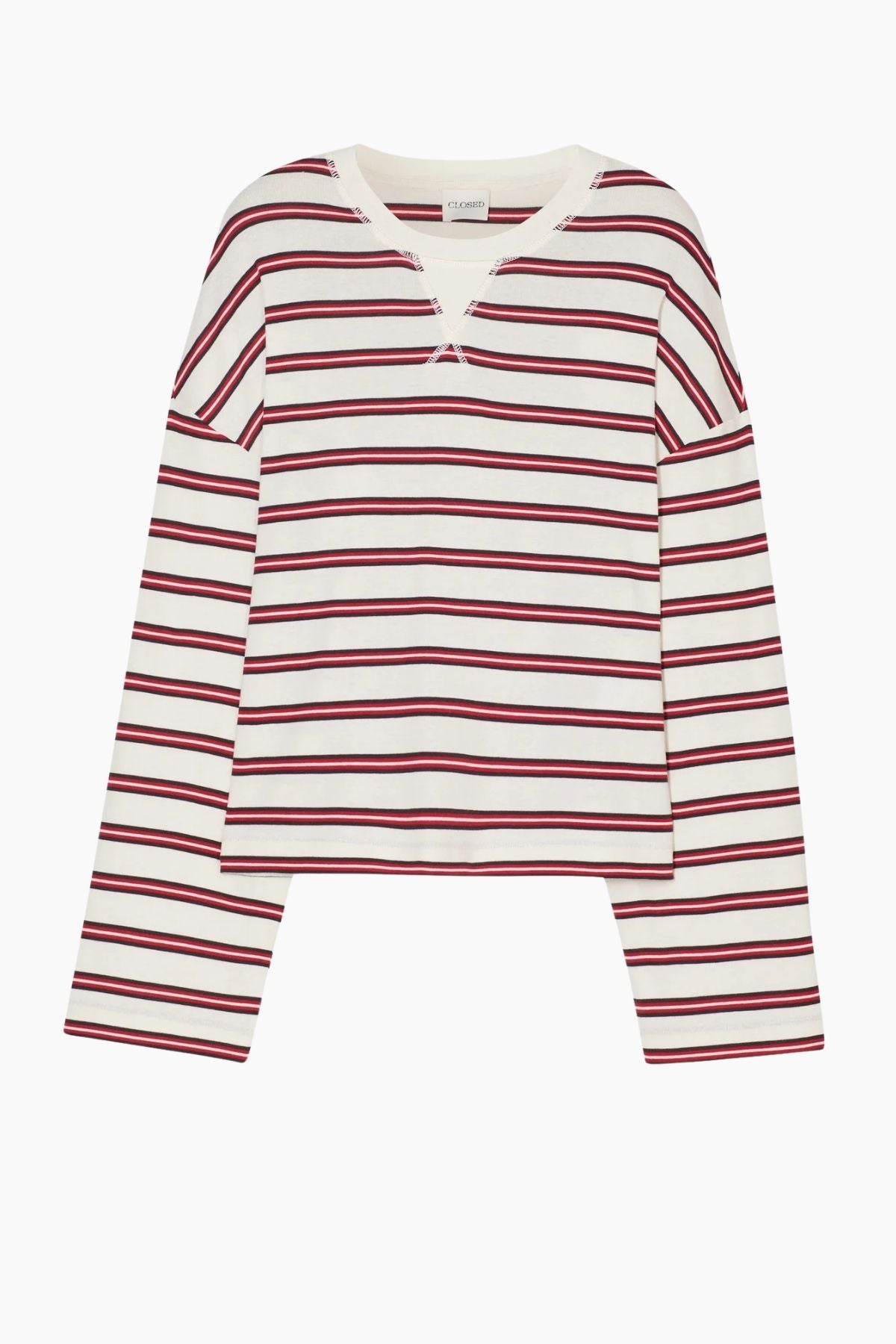 CLOSED Crewneck Striped Longsleeve - Ivory
