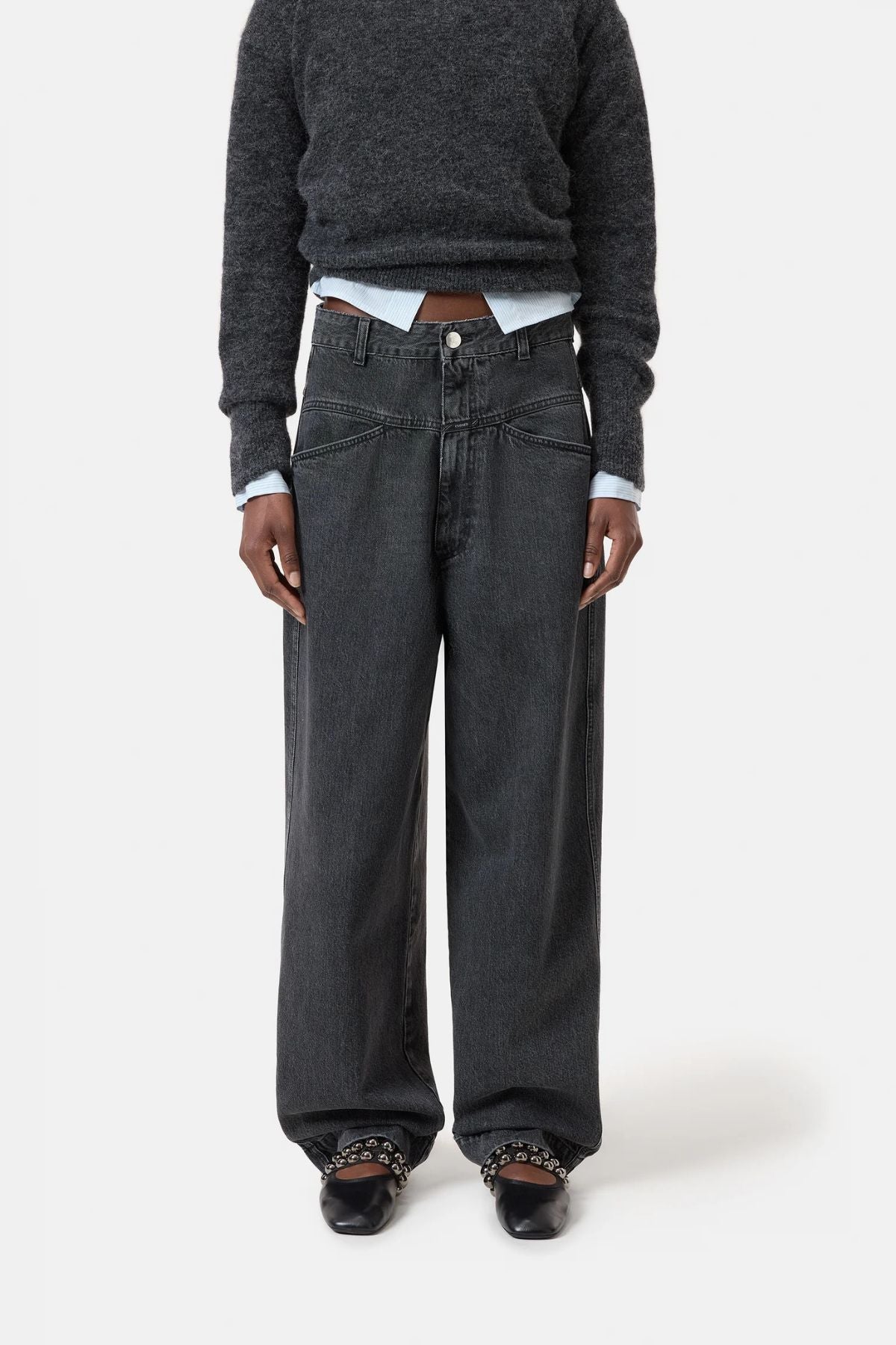 CLOSED Deni-X Black Denim Jean - Dark Grey