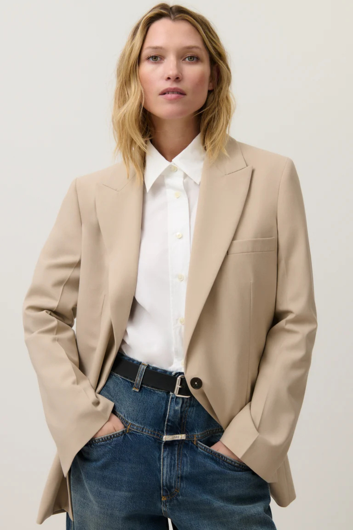 CLOSED Light Wool Blazer - Clay Beige