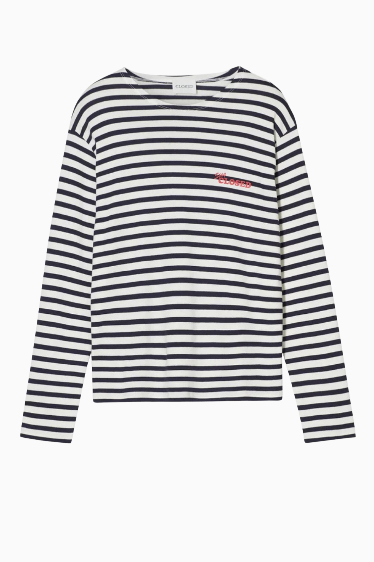 CLOSED LS Stay Closed Striped T-Shirt - Dark Night