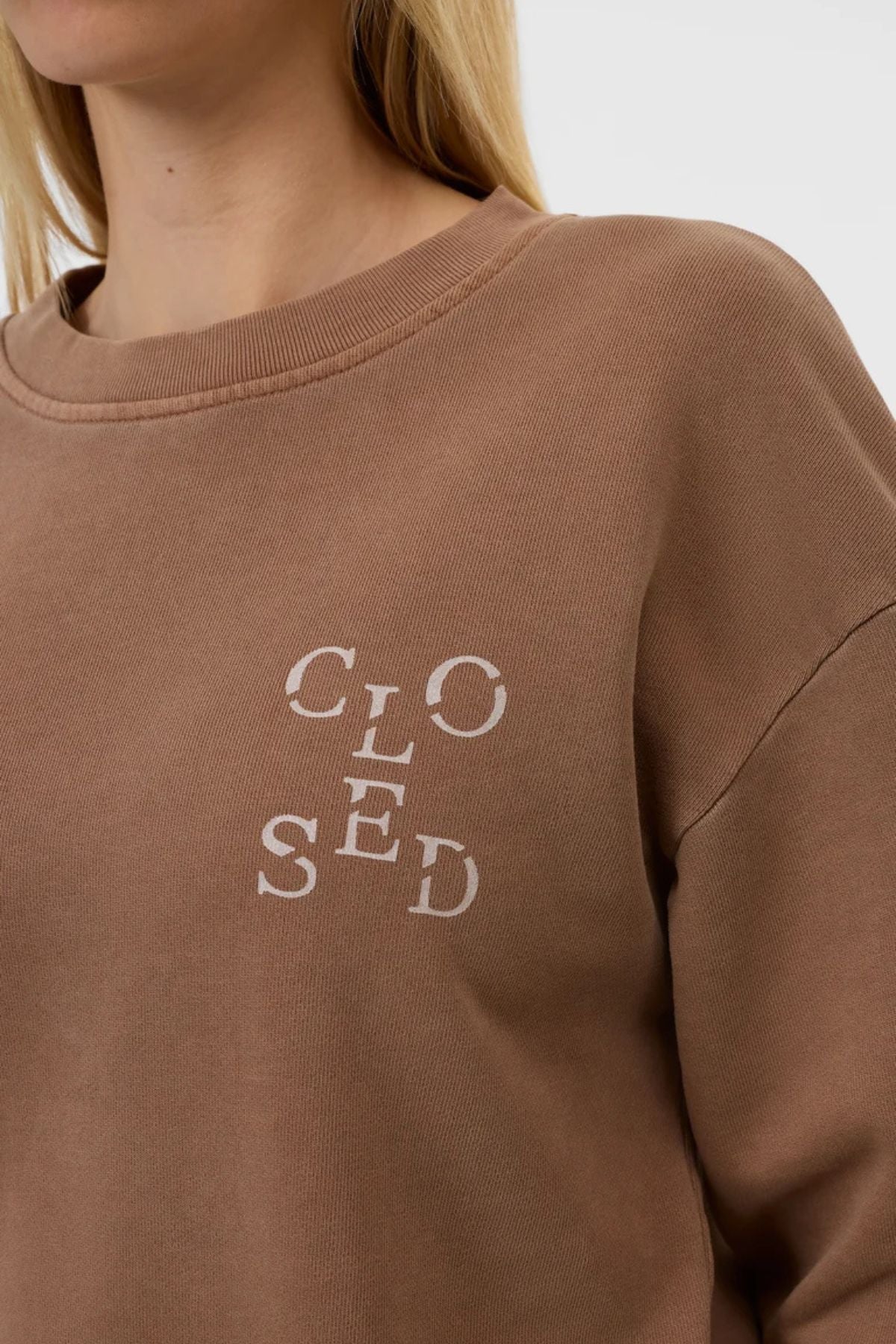 CLOSED Printed Sweatshirt - Light Mocha