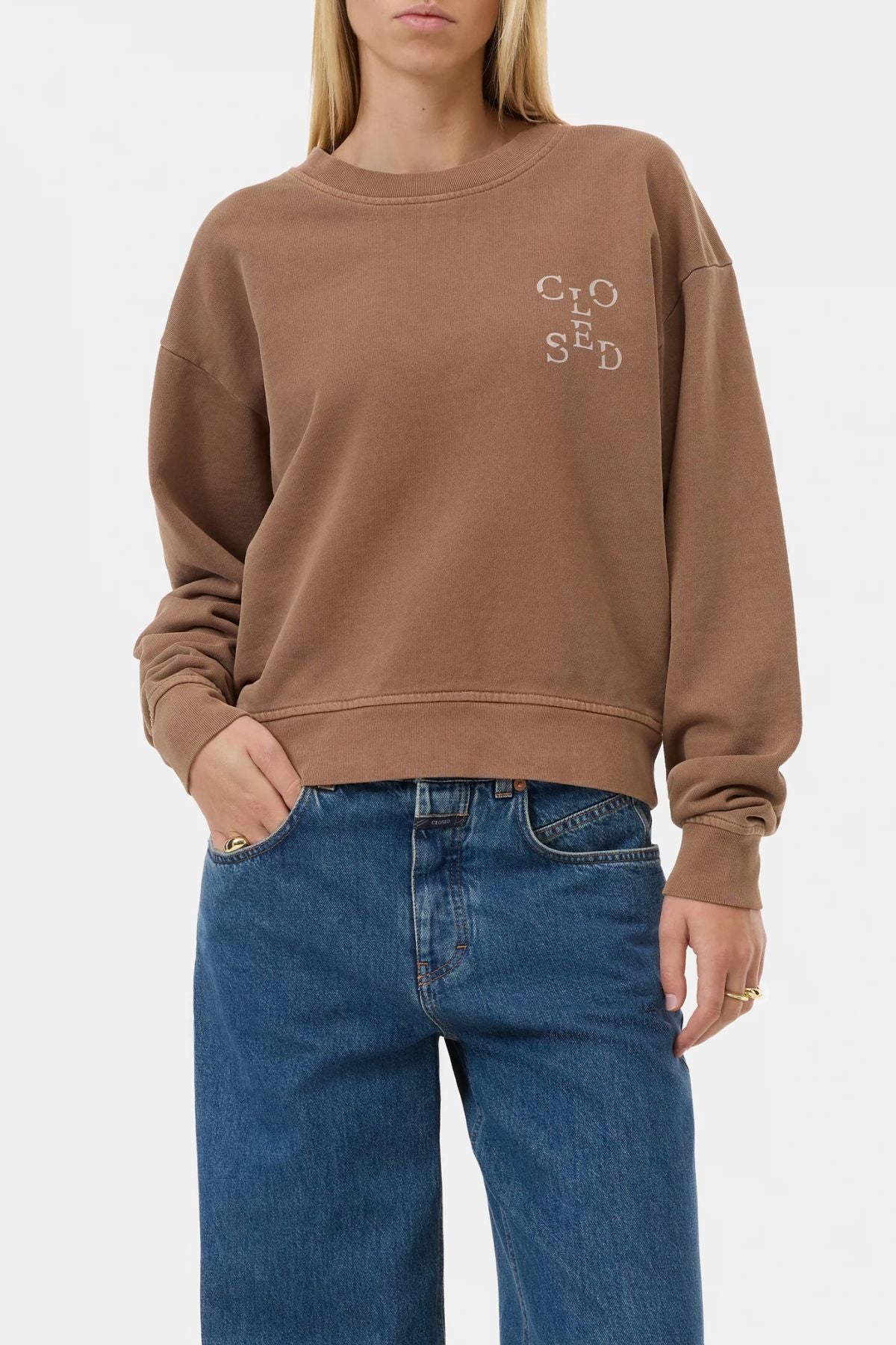 CLOSED Printed Sweatshirt - Light Mocha