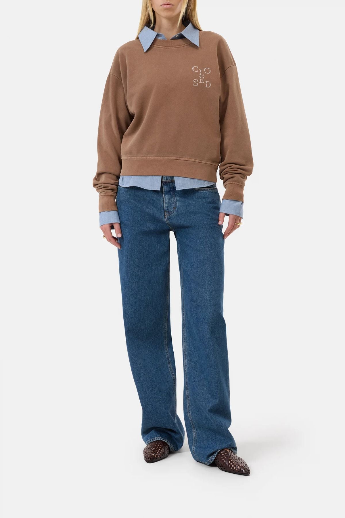 CLOSED Printed Sweatshirt - Light Mocha