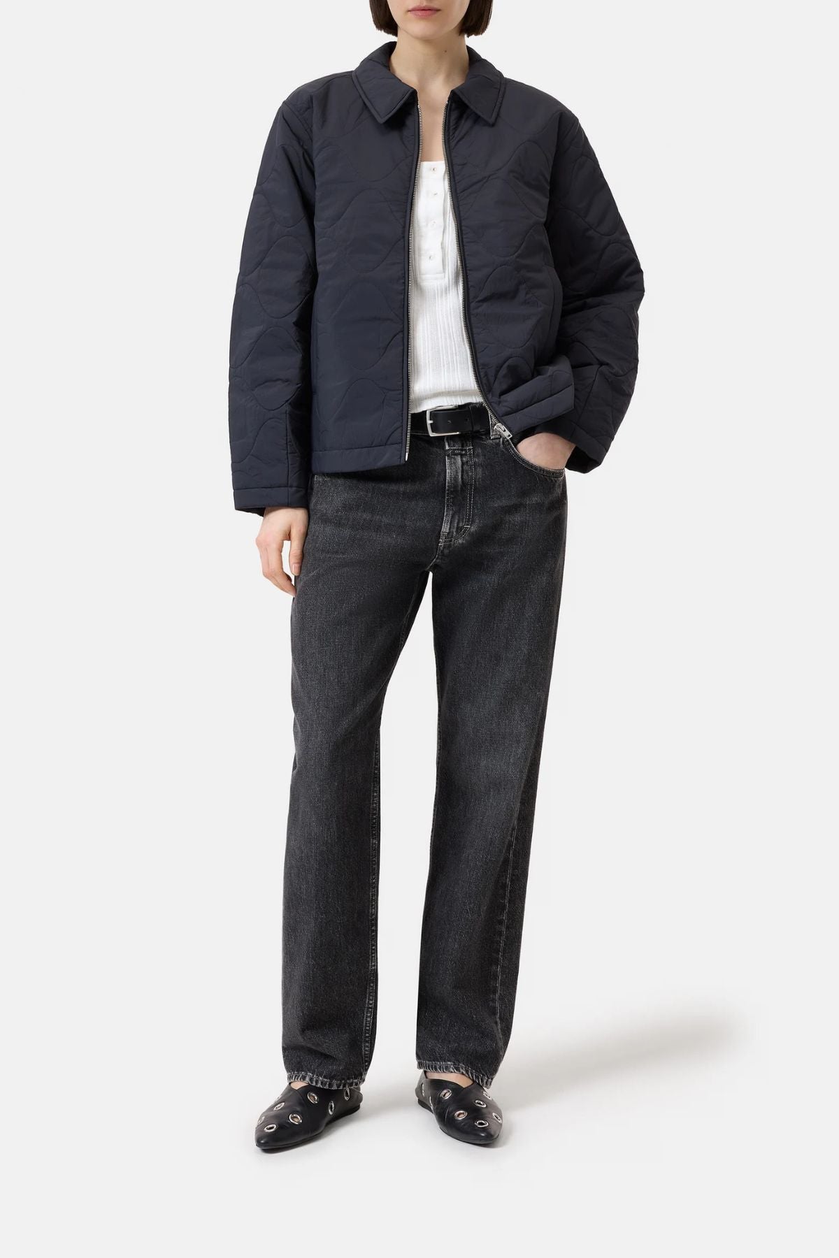 CLOSED Quilted Light Padded Jacket - Black