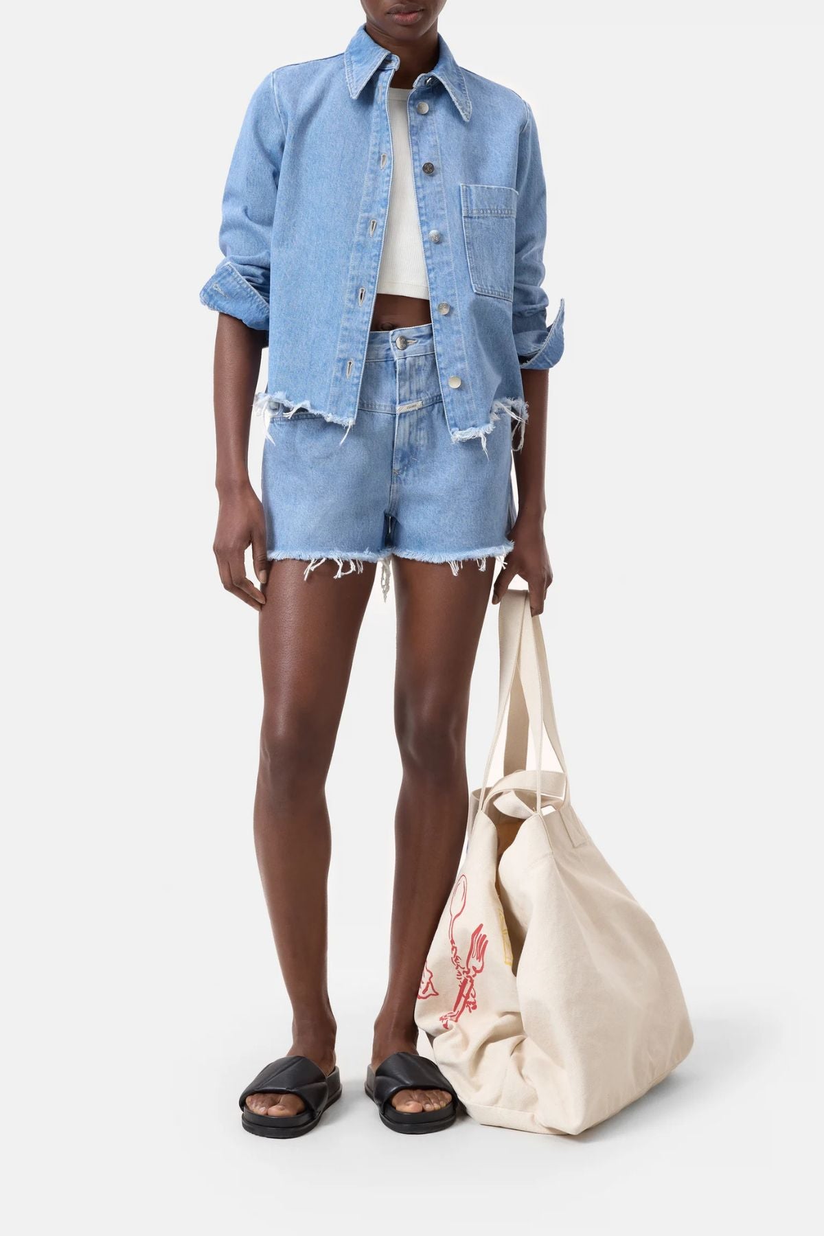 Closed Short Denim Jacket - Light Blue
