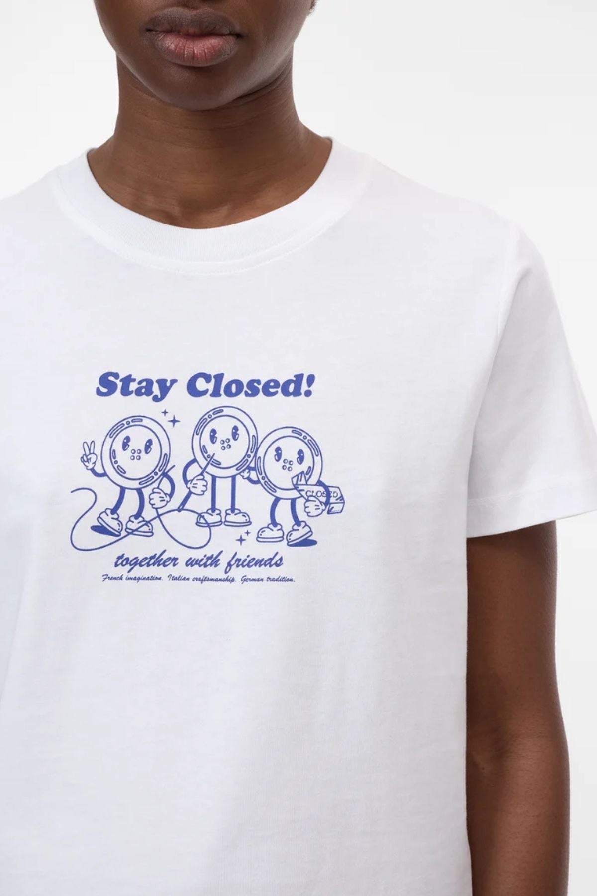 CLOSED Stay Closed Cartoon T-Shirt - White